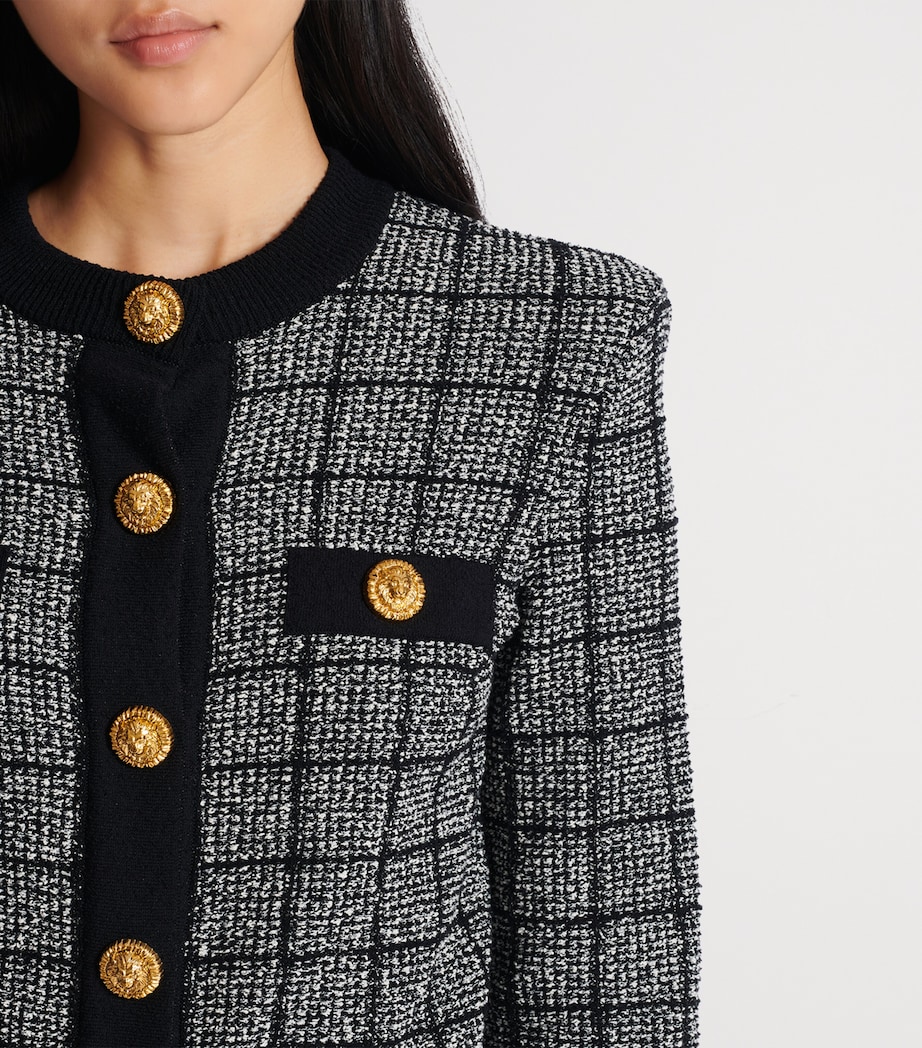 Tweed Check Cardigan EER NOIR/NATUREL Image 6
