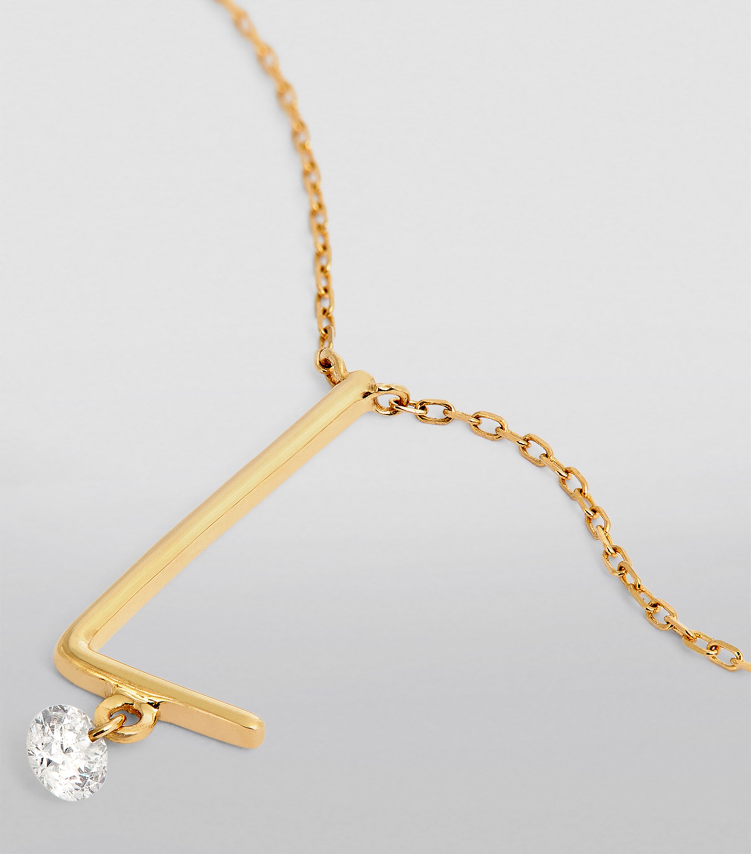 Persée Yellow Gold and Diamond Alphabet Necklace Yellow Gold Image 4