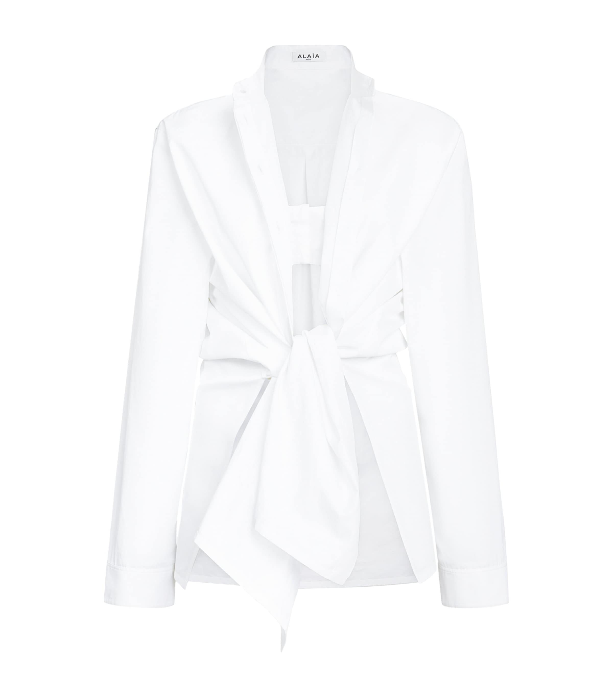 Alaïa Womens Cotton Poplin Shirt and Bralette White Image 1