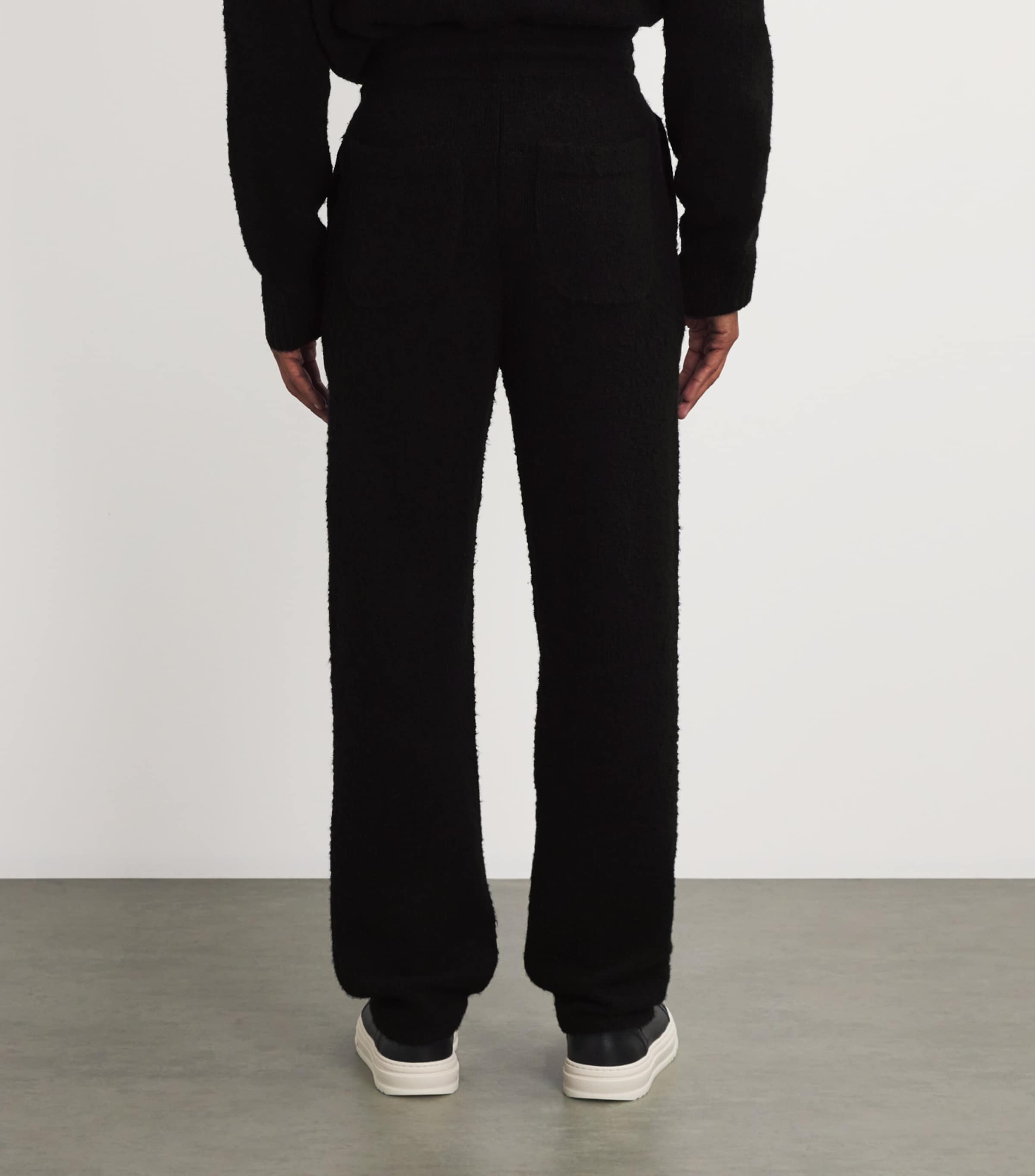 Wool-Blend Logo Sweatpants BLACK 000 Image 4