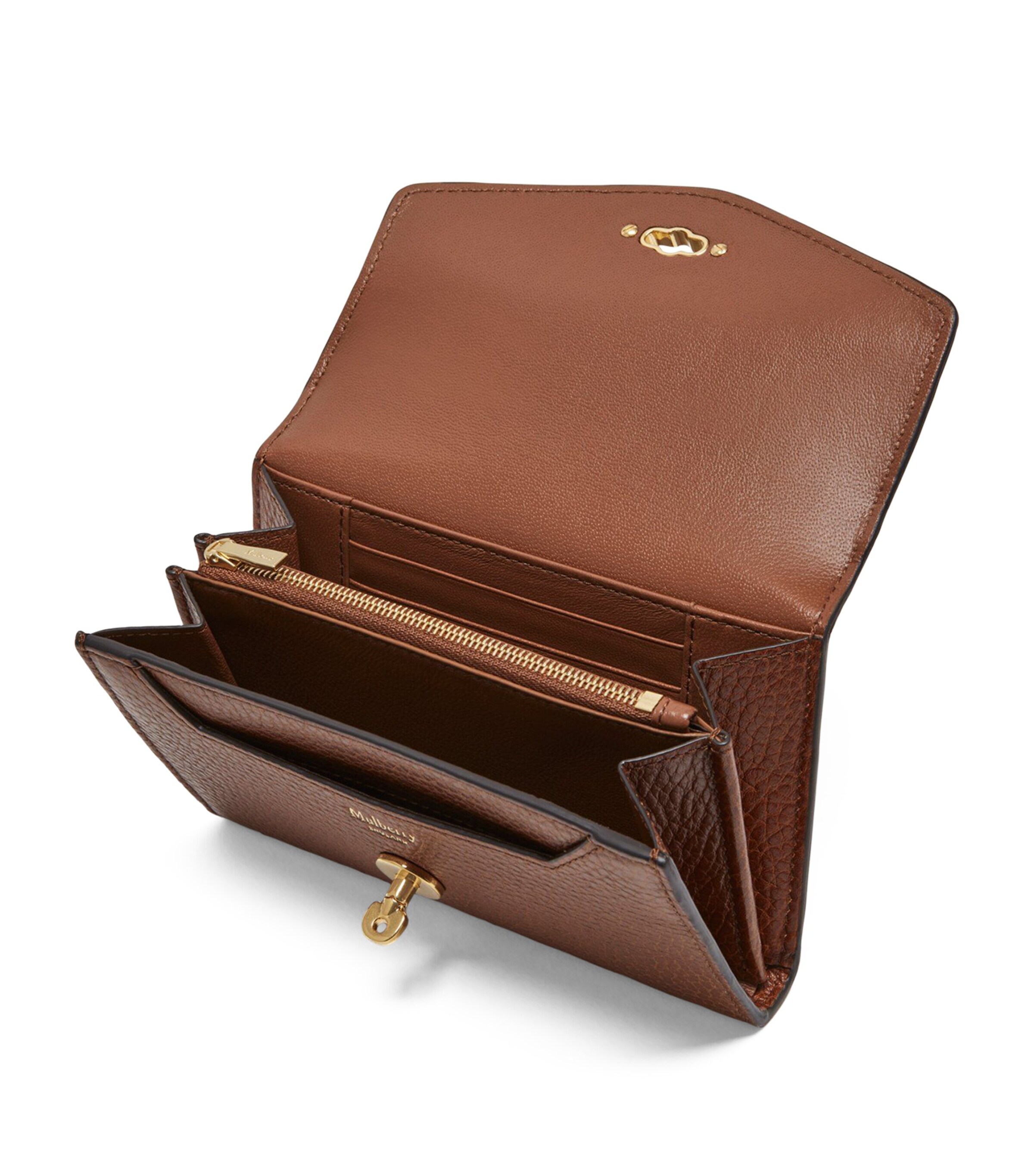 Medium Leather Darley Wallet OAK Image 2