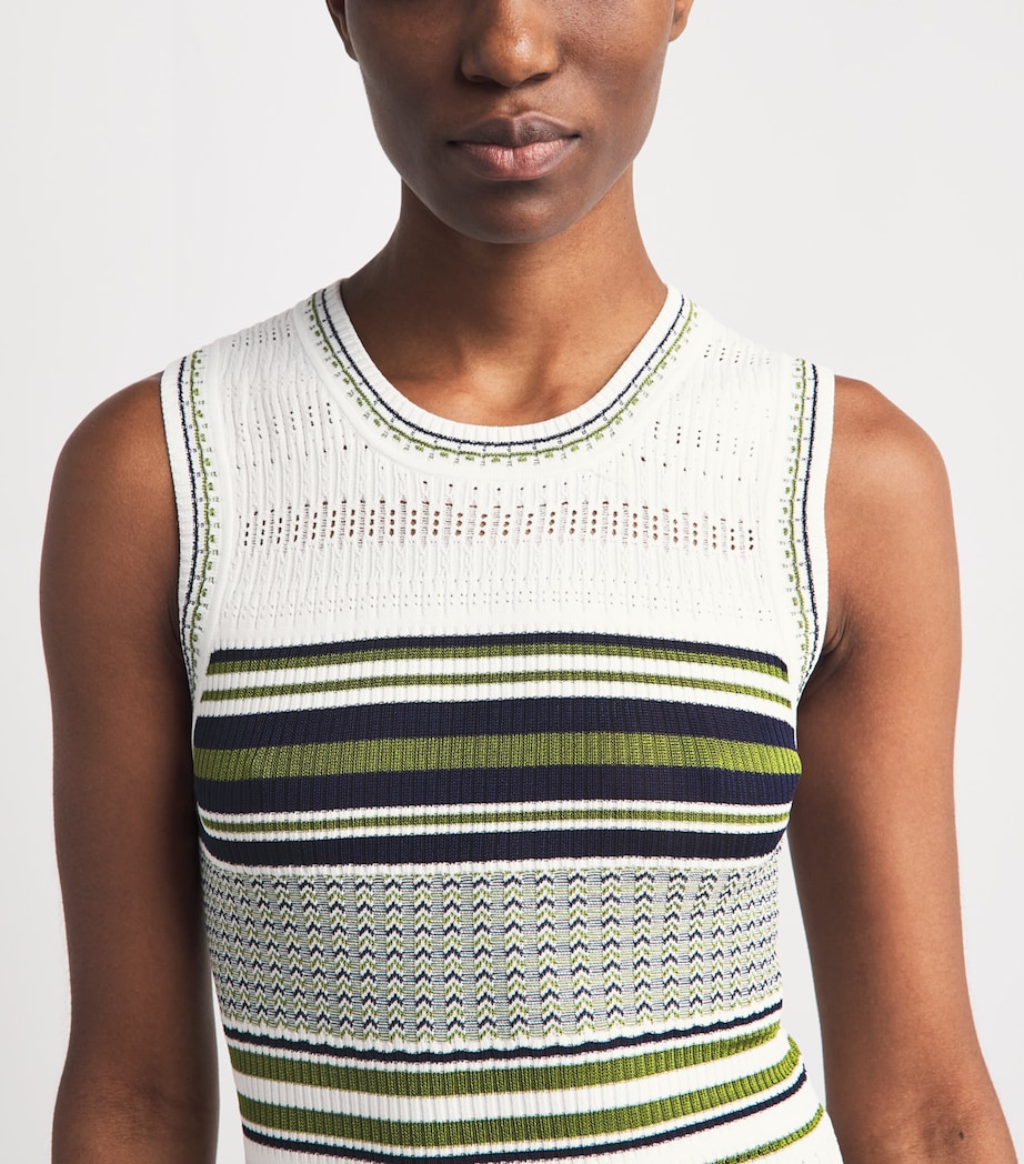 Veronica Beard Multi Rib-Knit Stripe Dawna Midi Dress | Harrods US Veronica Beard Multi Rib-Knit Stripe Dawna Midi Dress | Harrods US