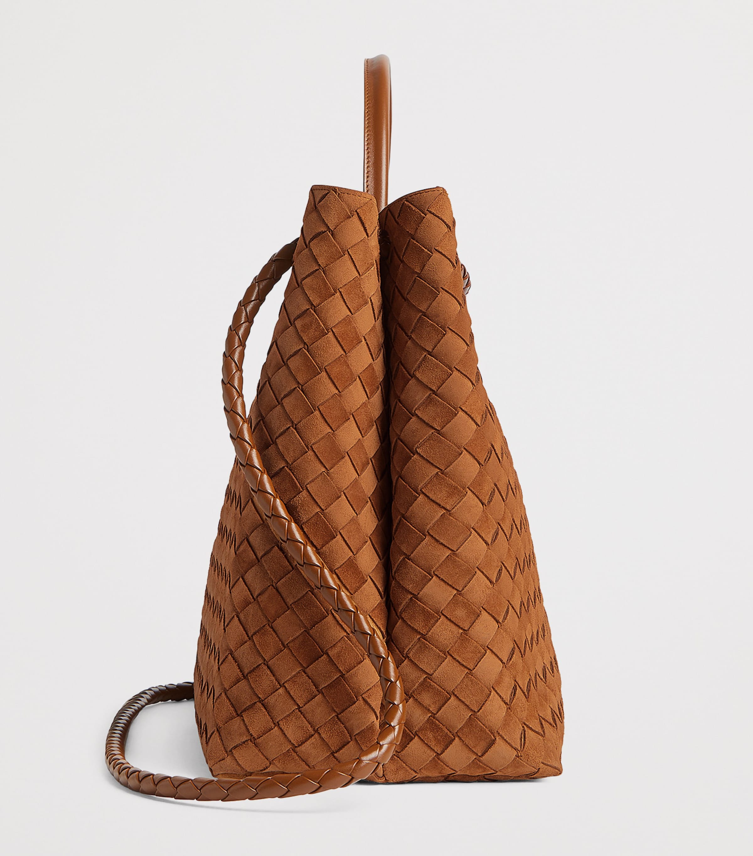 Large Suede Andiamo Top-Handle Bag 2598 Image 2