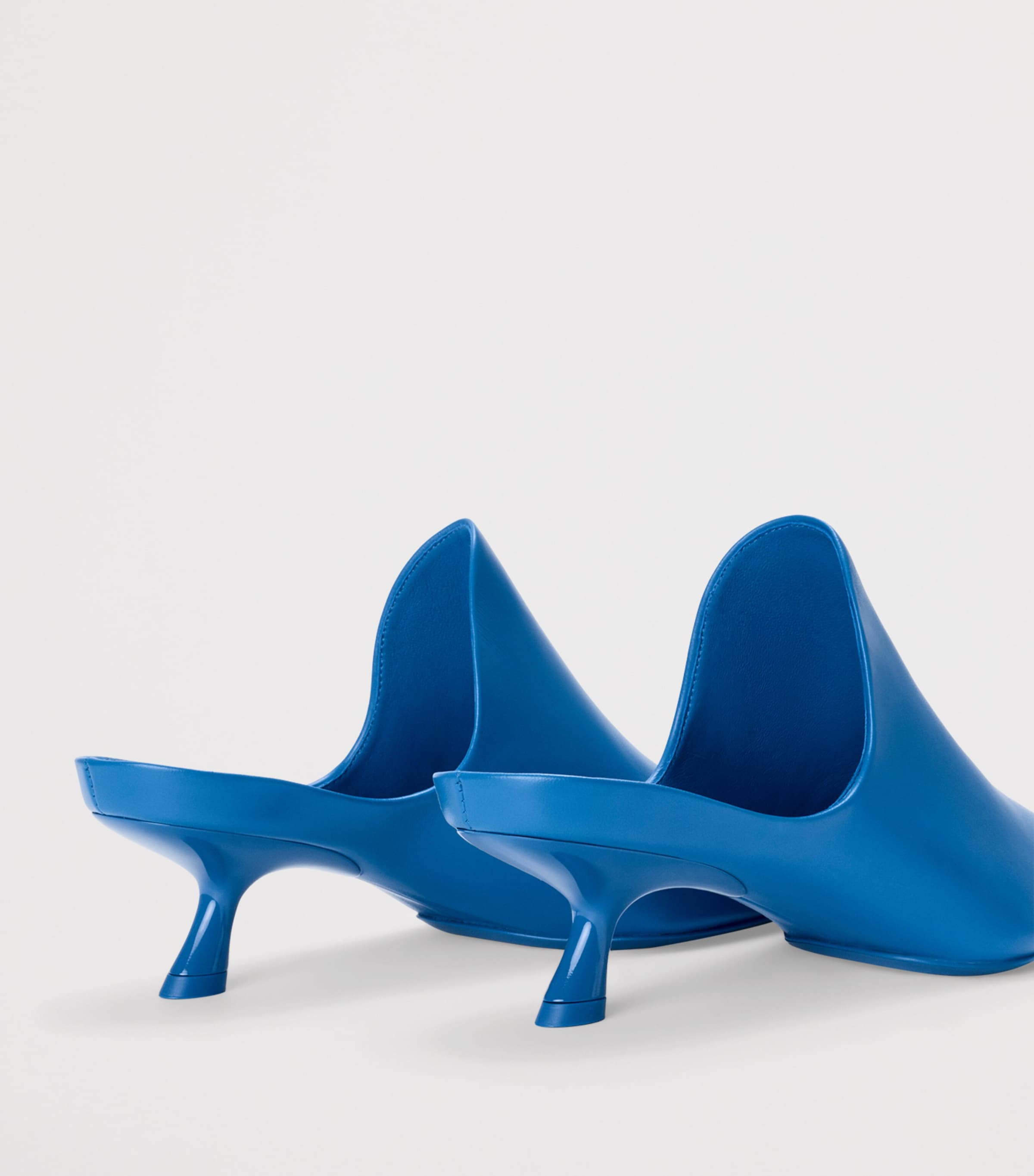 LOEWE Lambskin Emily Heeled Mules 45 Royal Azur Image 5