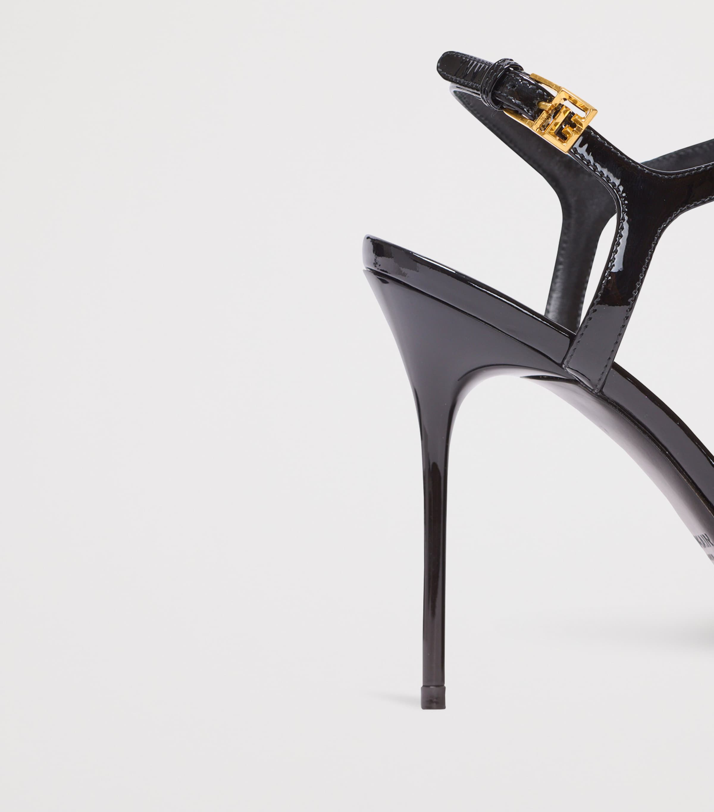 Patent Leather Sync Heeled Mules 95 0PA NOIR Image 6