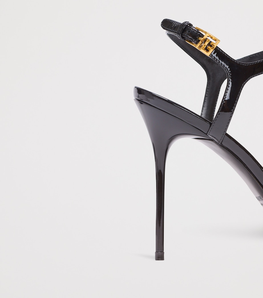 Patent Leather Sync Heeled Mules 95 0PA NOIR Image 6