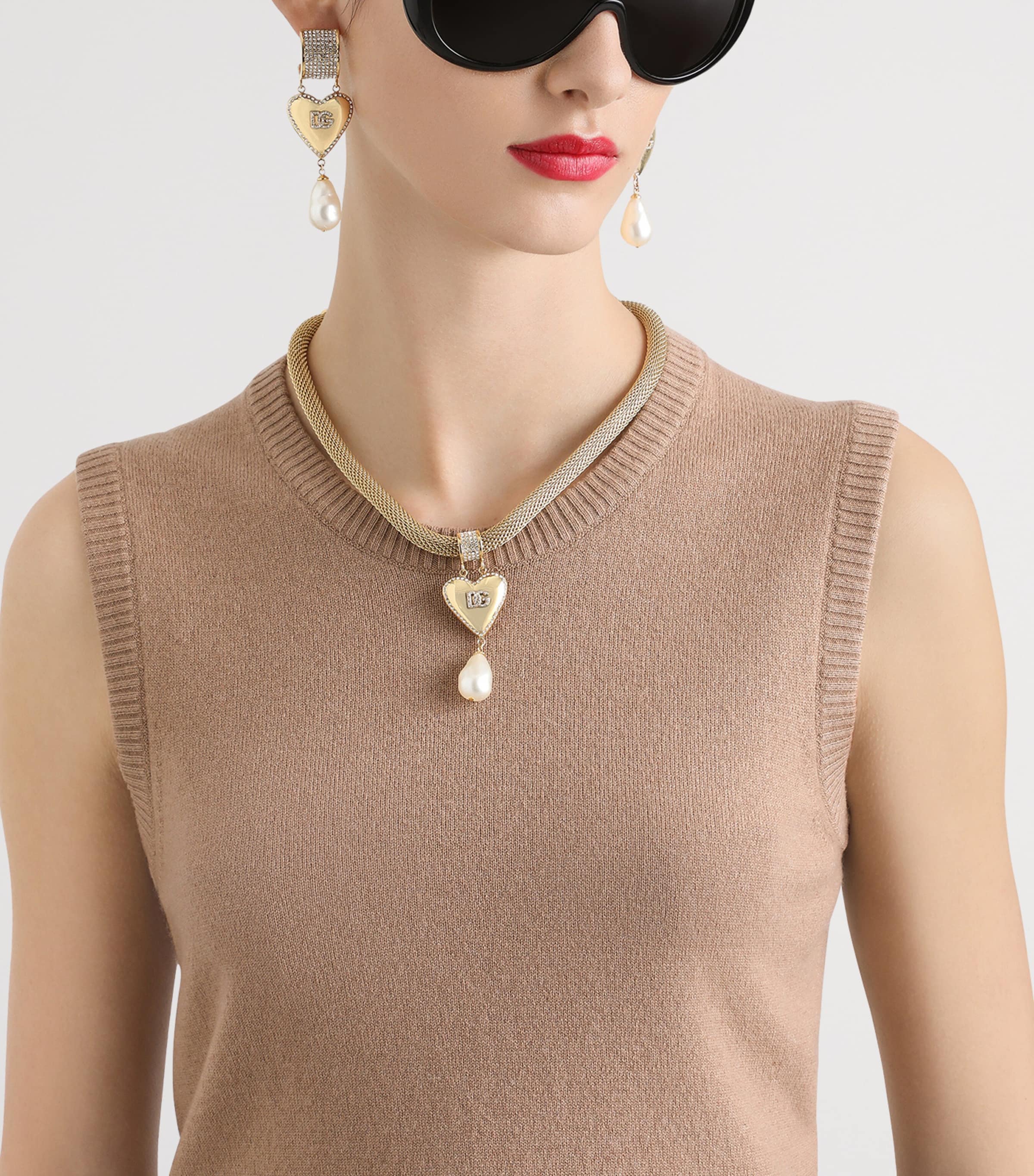 Cashmere Sweater Vest M2186-LIGHT BROWN Image 4