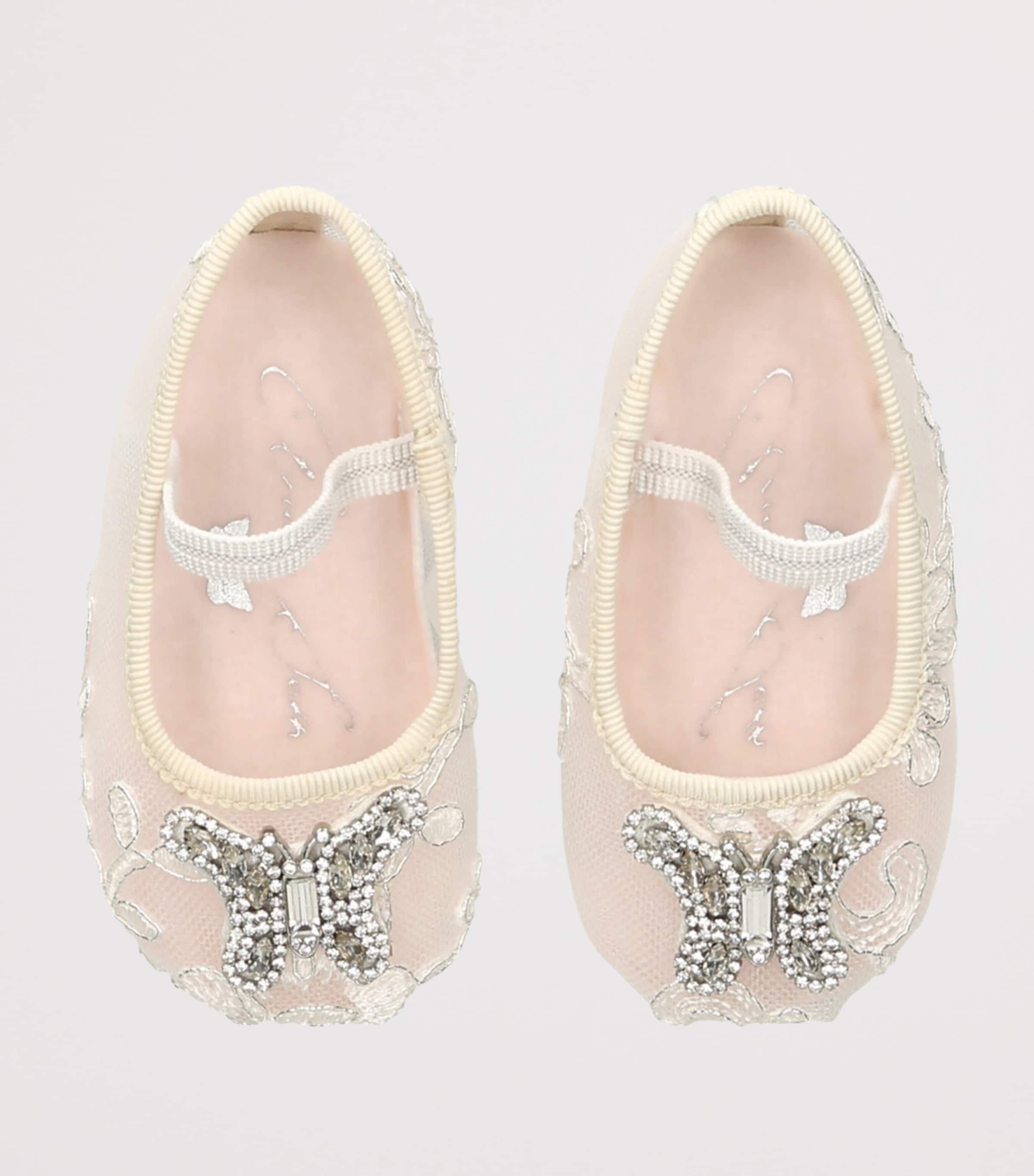 Lace Odette Ballet Flats WHITE Image 4