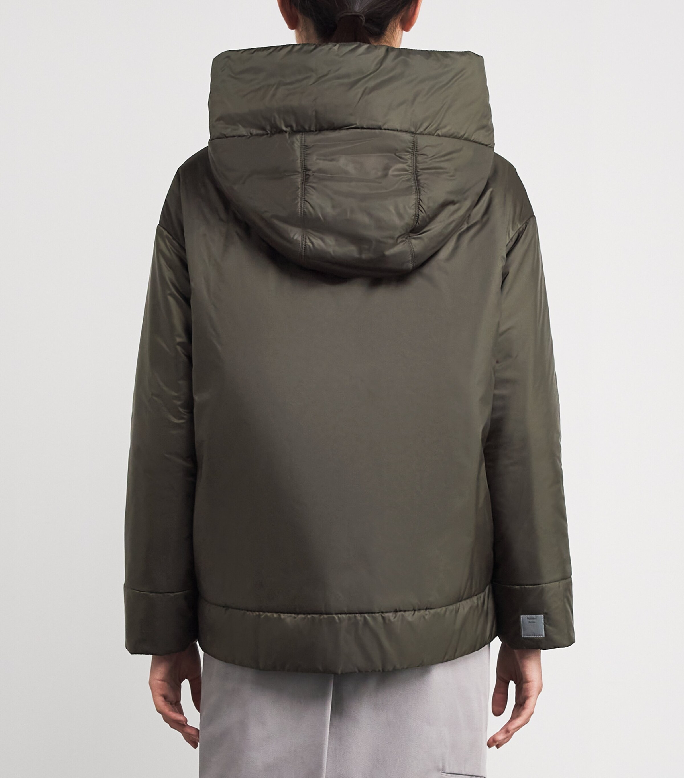 The Cube Hooded Puffer Jacket KAKI Image 4