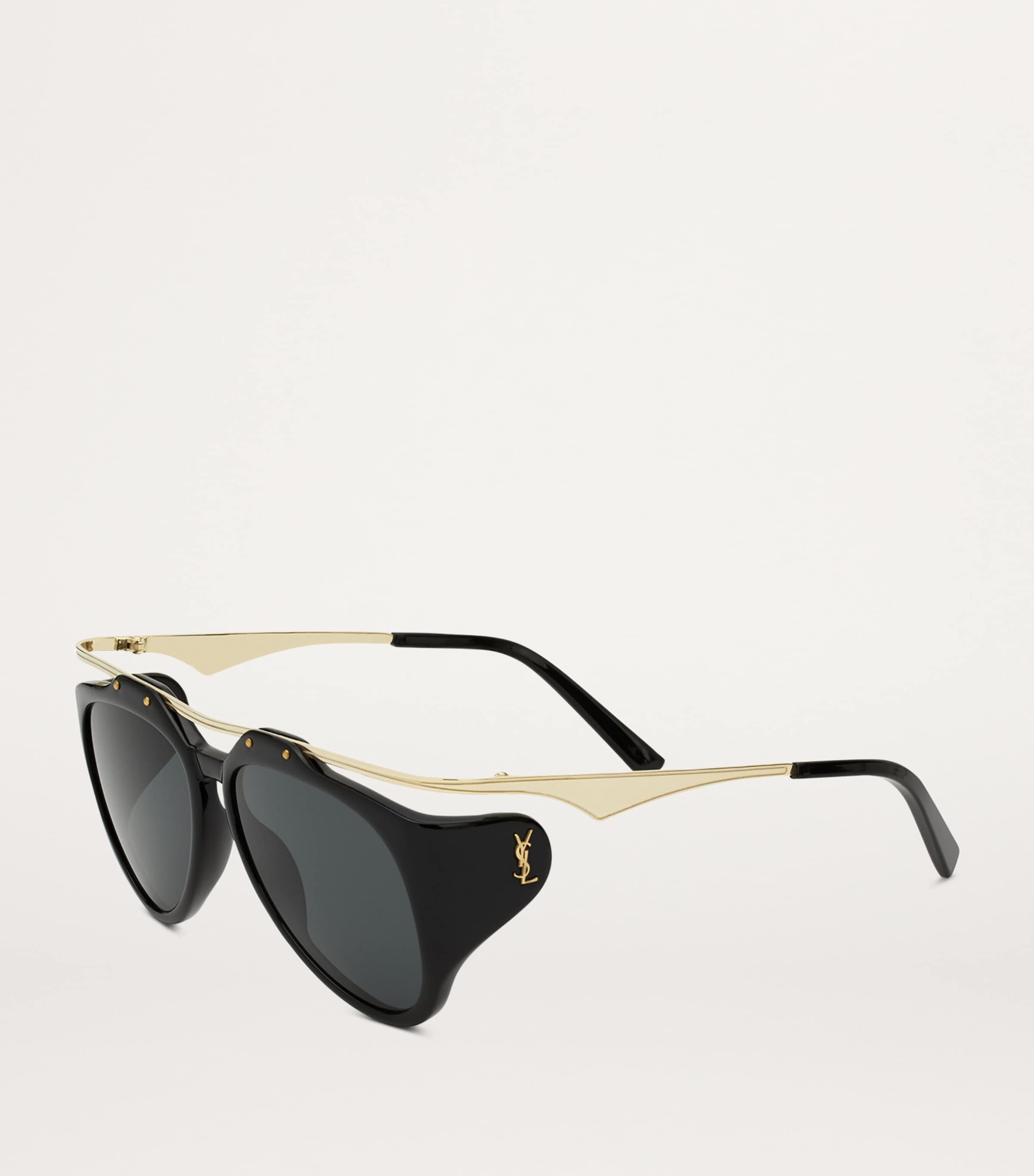Saint Laurent Black Amelia Aviator Sunglasses | Harrods US
