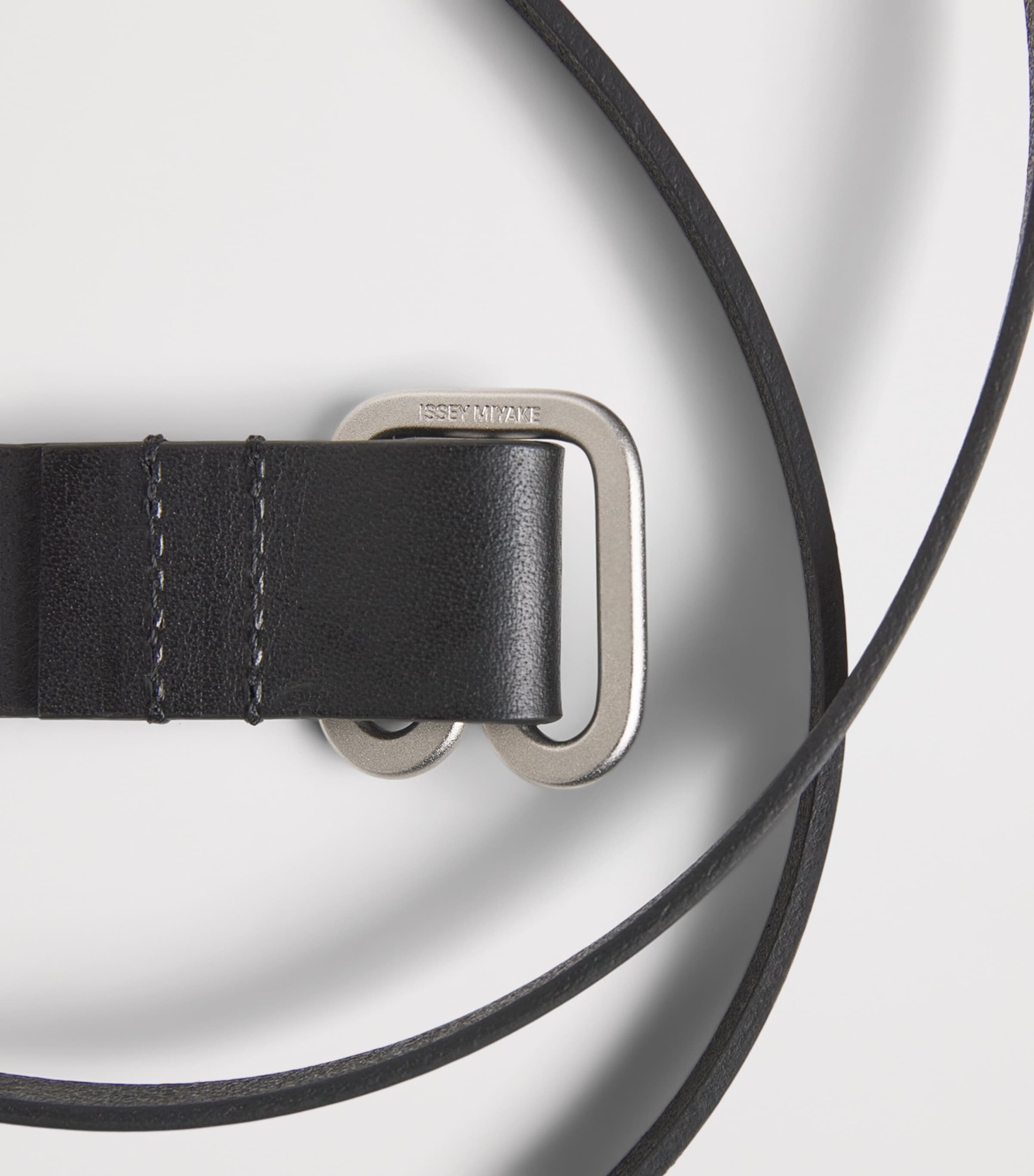 Issey Miyake Leather Fork Belt Black Image 5