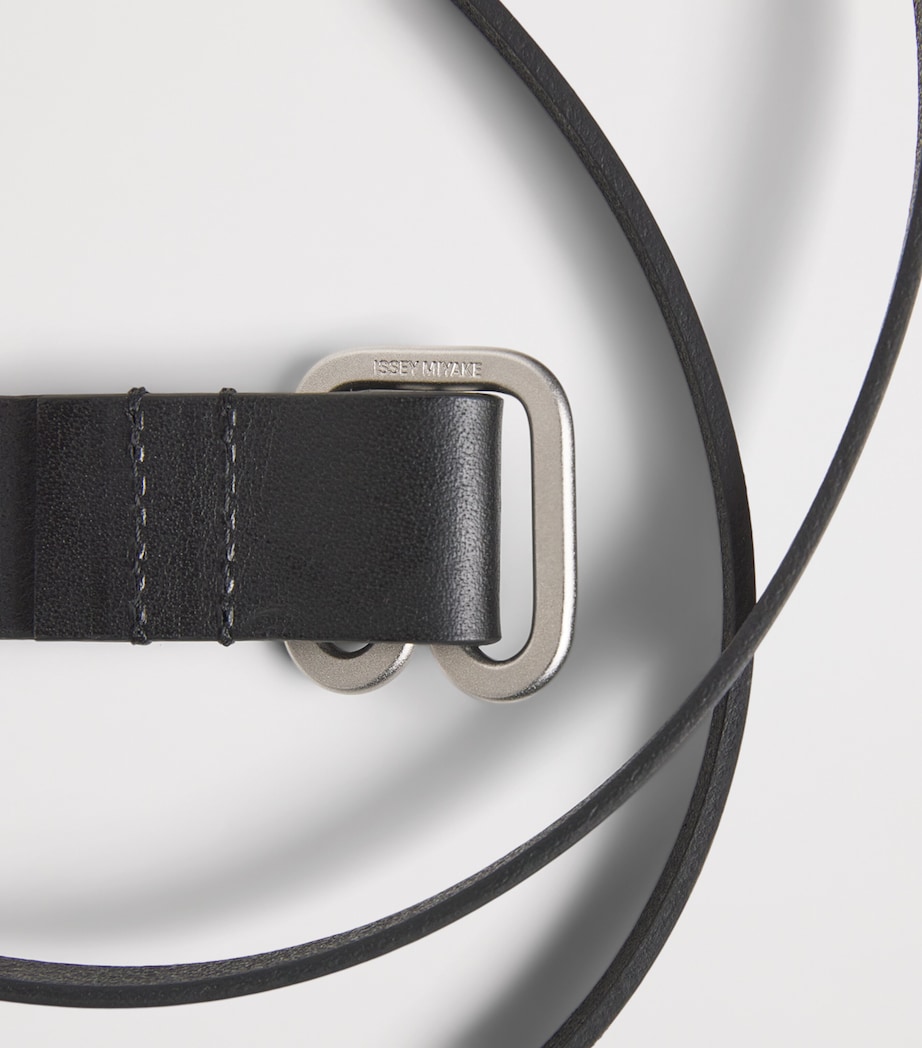 Issey Miyake Leather Fork Belt Black Image 5