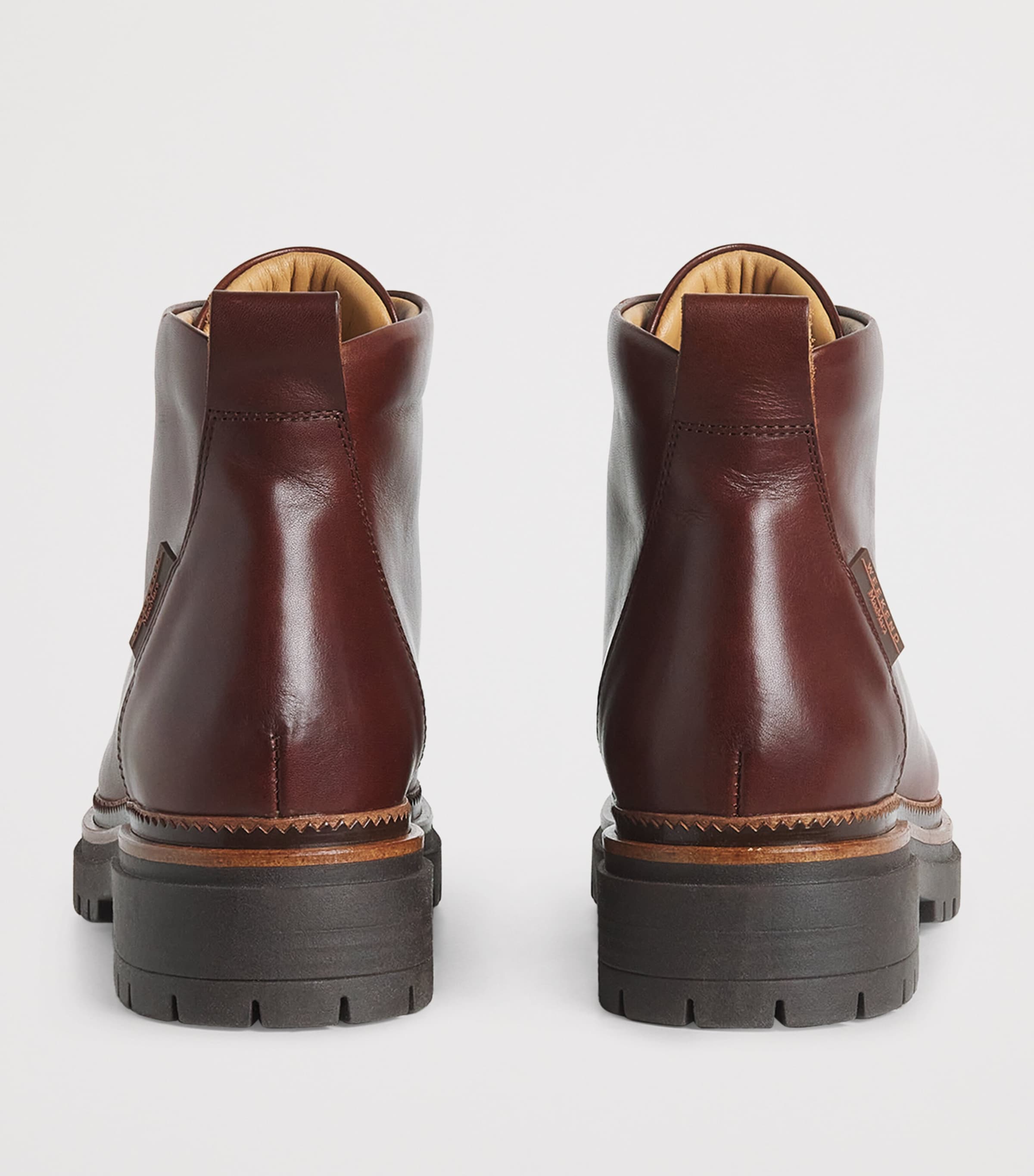 Leather Lace-Up Ankle Boots TOBACCO Image 4