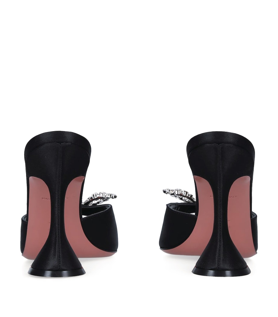 Satin Rosie Mules 95 BLACK Image 6