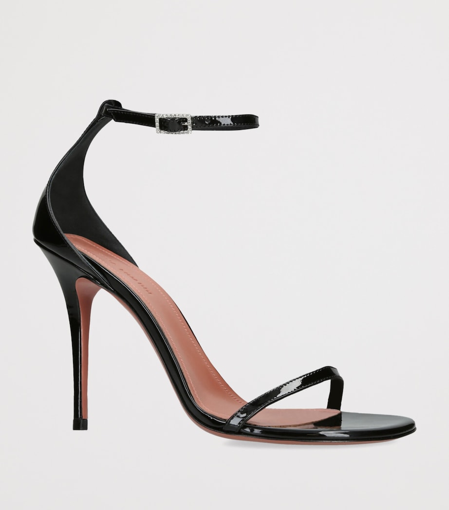 Patent Leather Barbara Heeled Sandals 105 BLACK Image 3