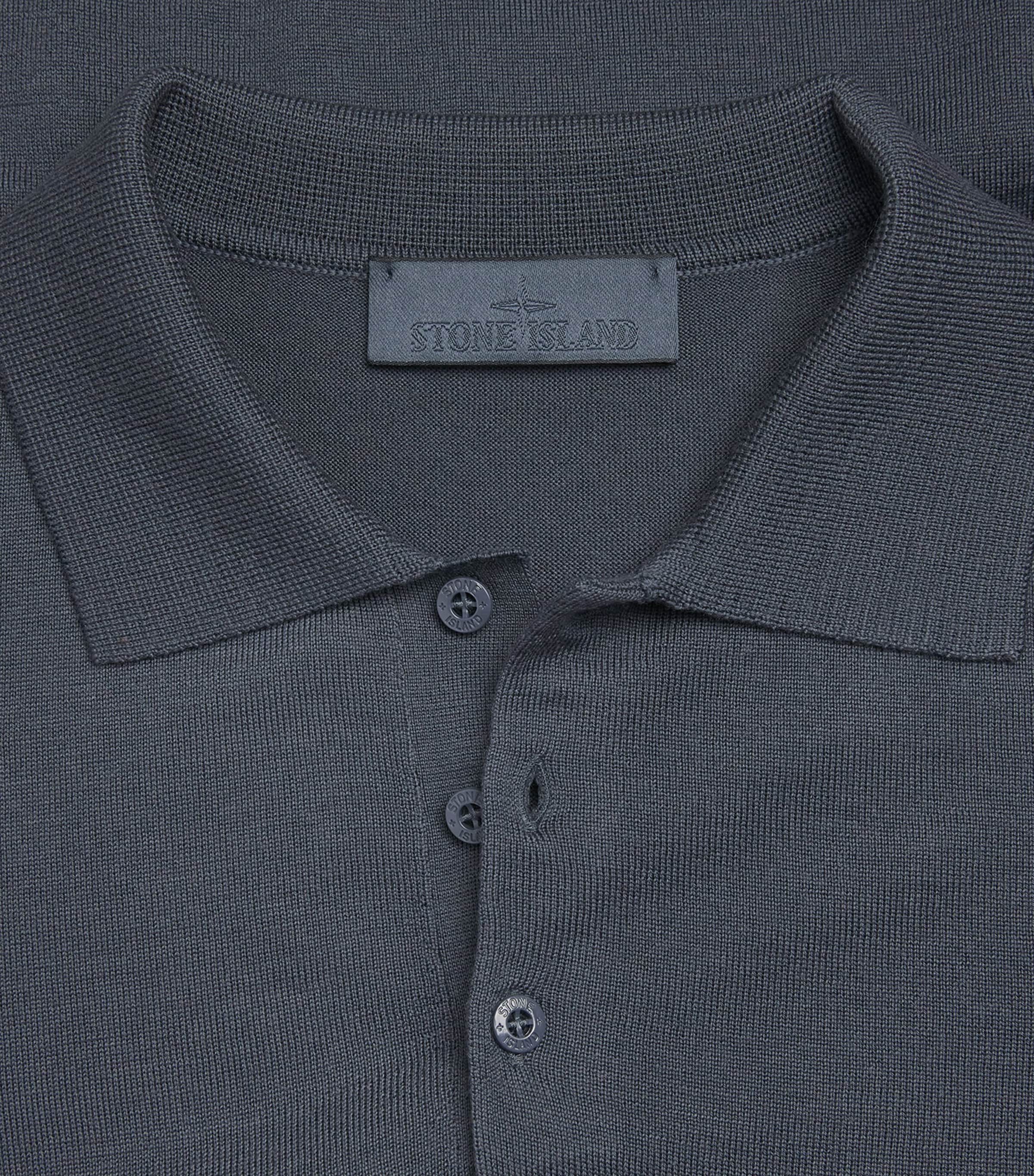 Stone Island Mens Virgin Wool Ghost Polo Sweater Image 6