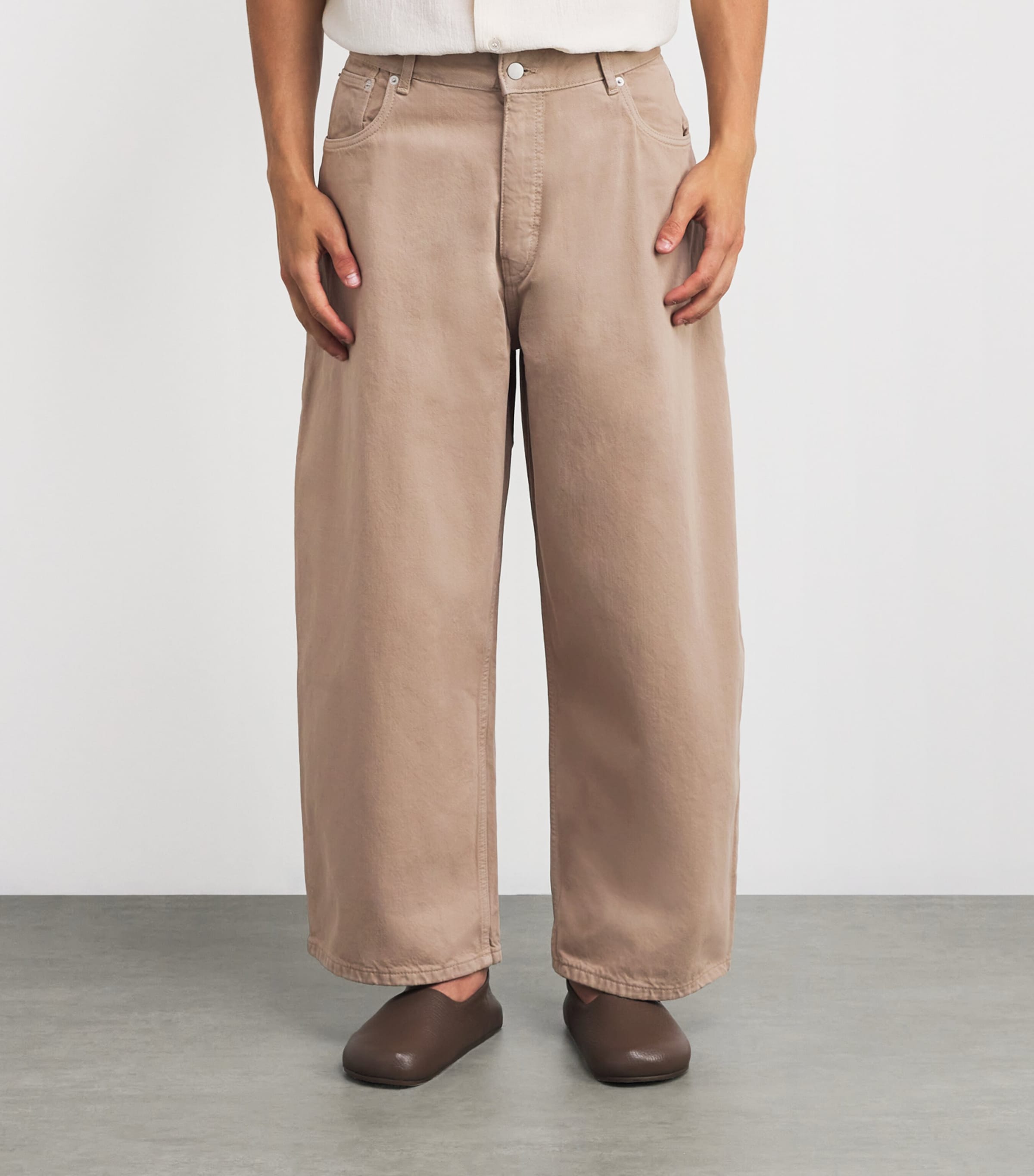 Studio Nicholson Beige Wide-Leg Paolo Jeans | Harrods US