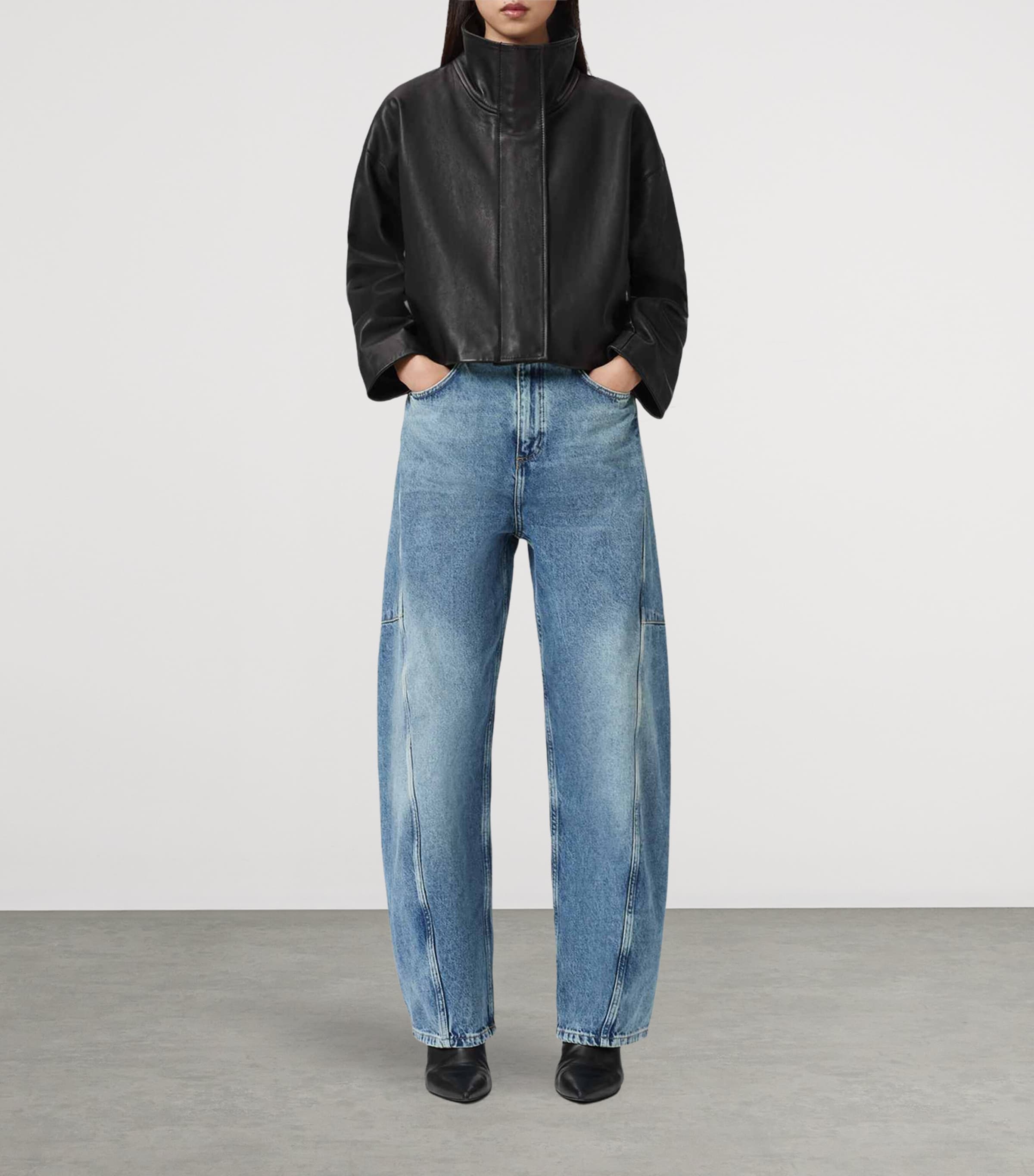 Organic Denim Carter Barrel Jeans MID INDIGO Image 2