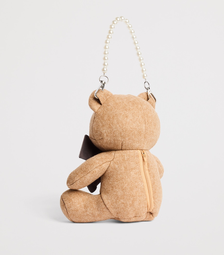 Monnalisa Teddy Plush Shoulder Bag Beige Image 2