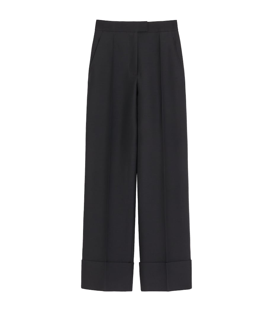 Virgin Wool-Silk Trousers 0NO Image 1