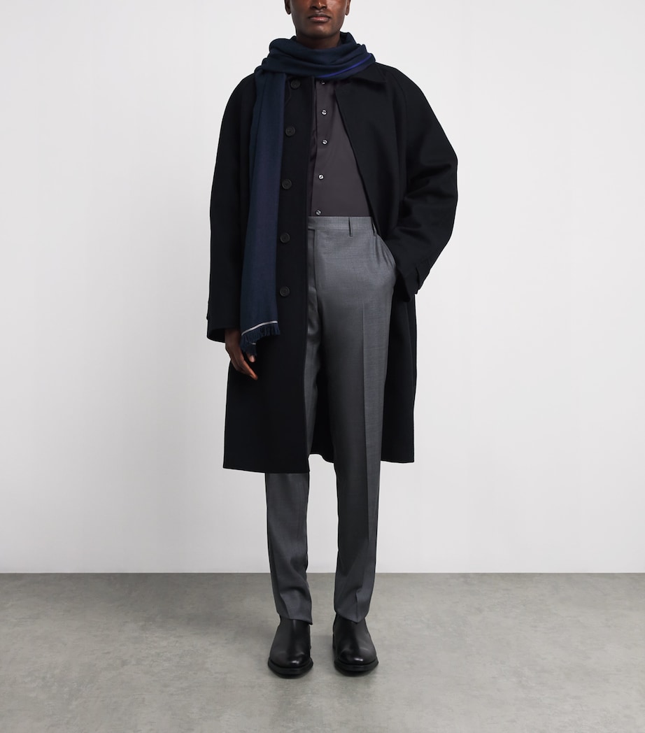 Cotton Dobby Contemporary Fit Shirt 18 BLACK Image 2