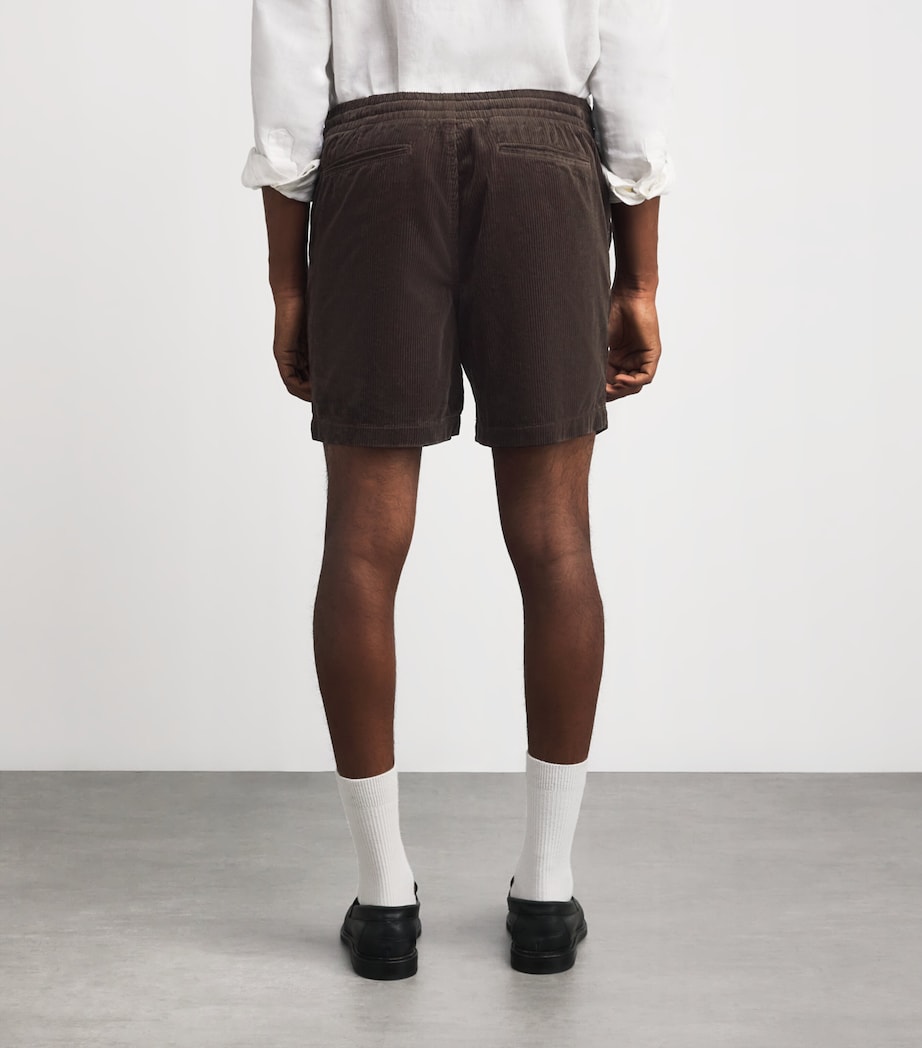 Cotton Corduroy Logo Shorts BROWN Image 4