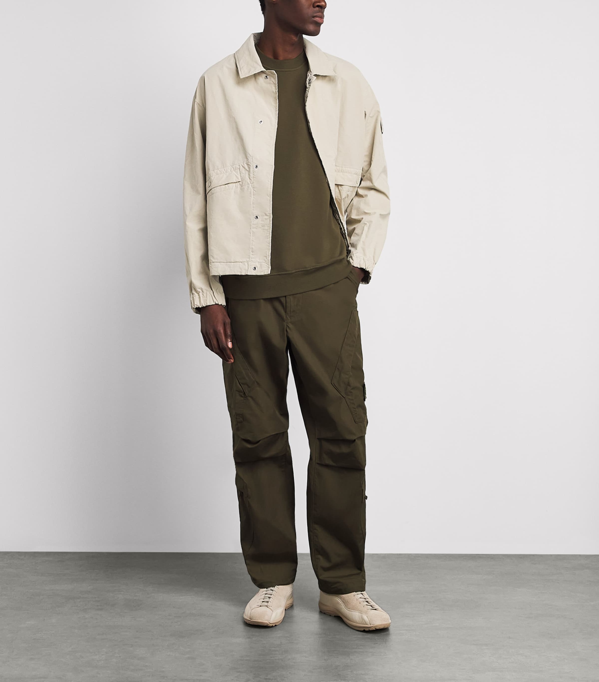 Stone Island Mens Cotton-Blend Ghost Sweatshirt Image 2