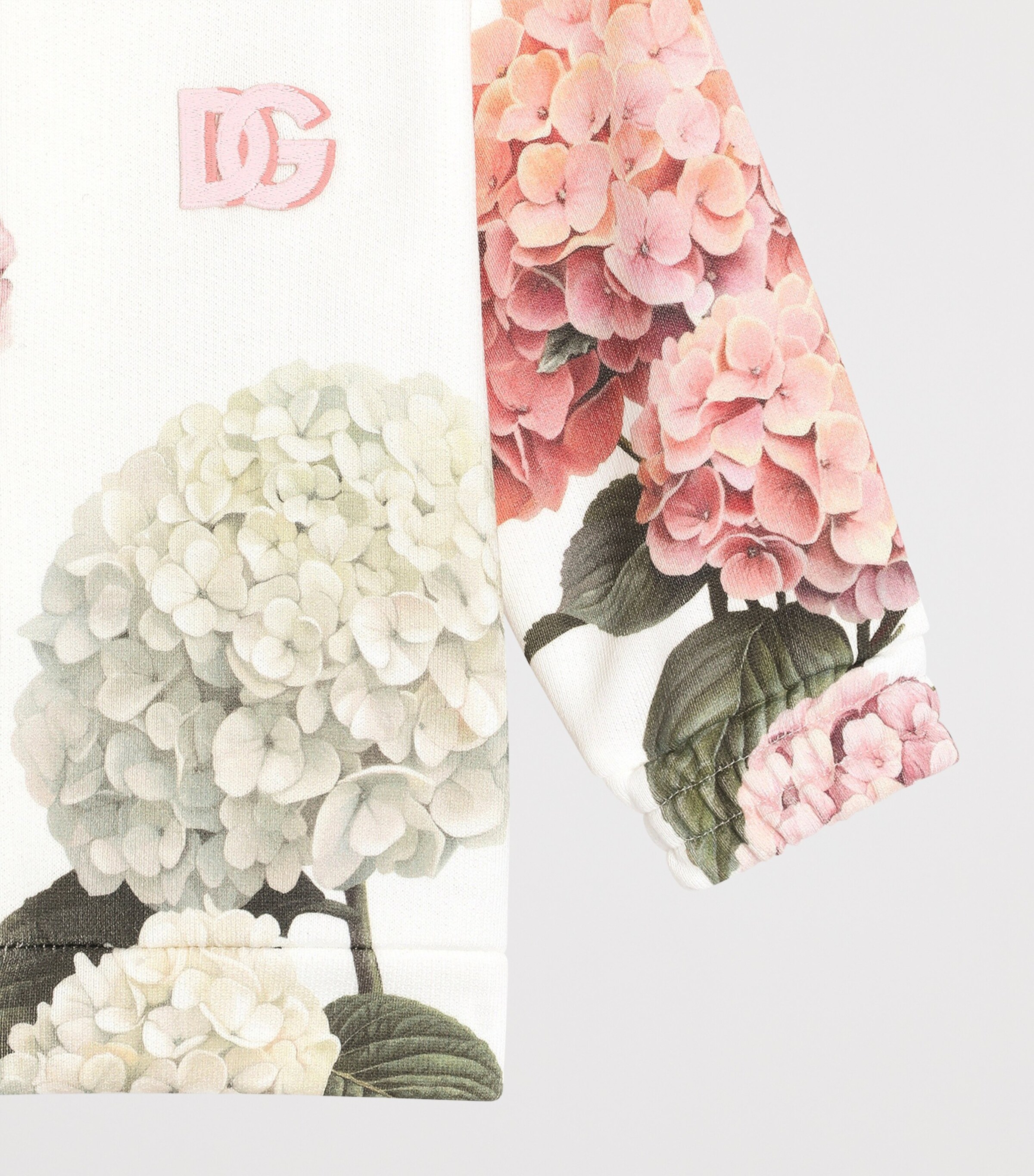 Dolce&Gabbana Kids Floral Zip-Up Hoodie (3-30 Months) White Image 3