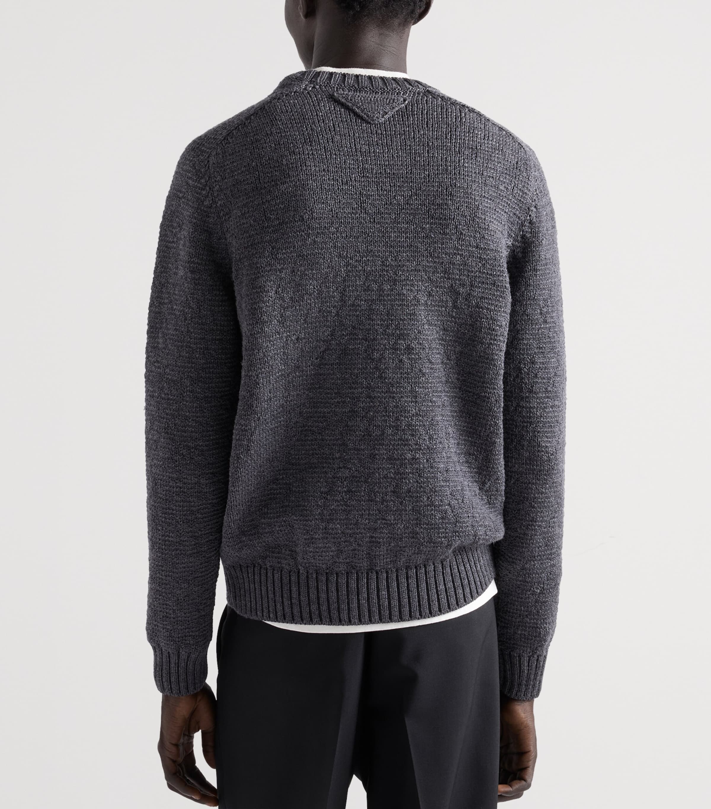 Prada Mens Wool Sweater Grey Image 5