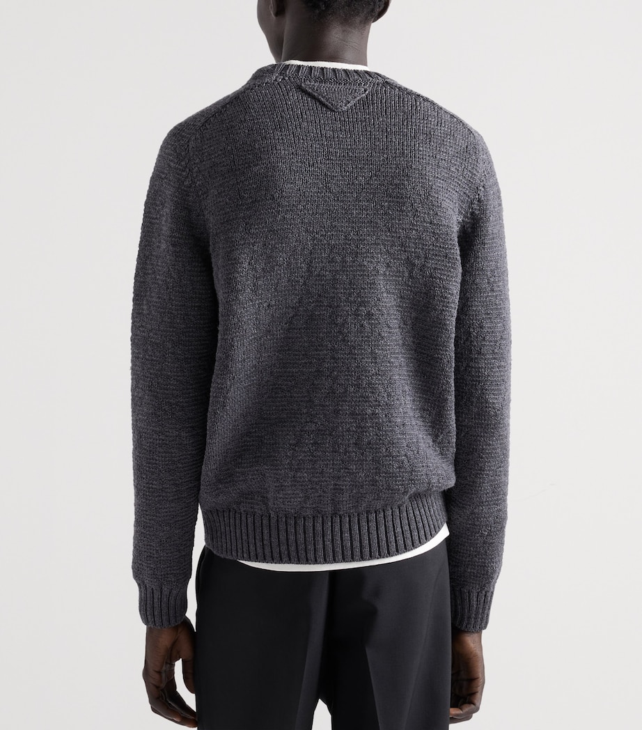 Prada Mens Wool Sweater Grey Image 5