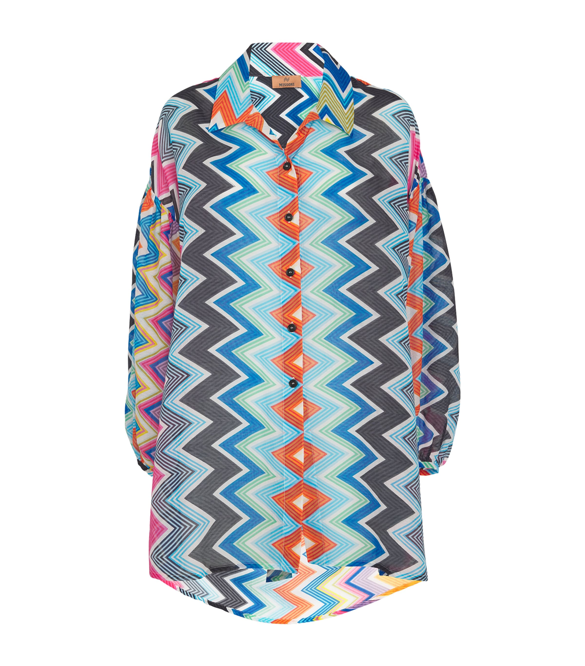 Shop Missoni Cotton-silk Zigzag Shirt