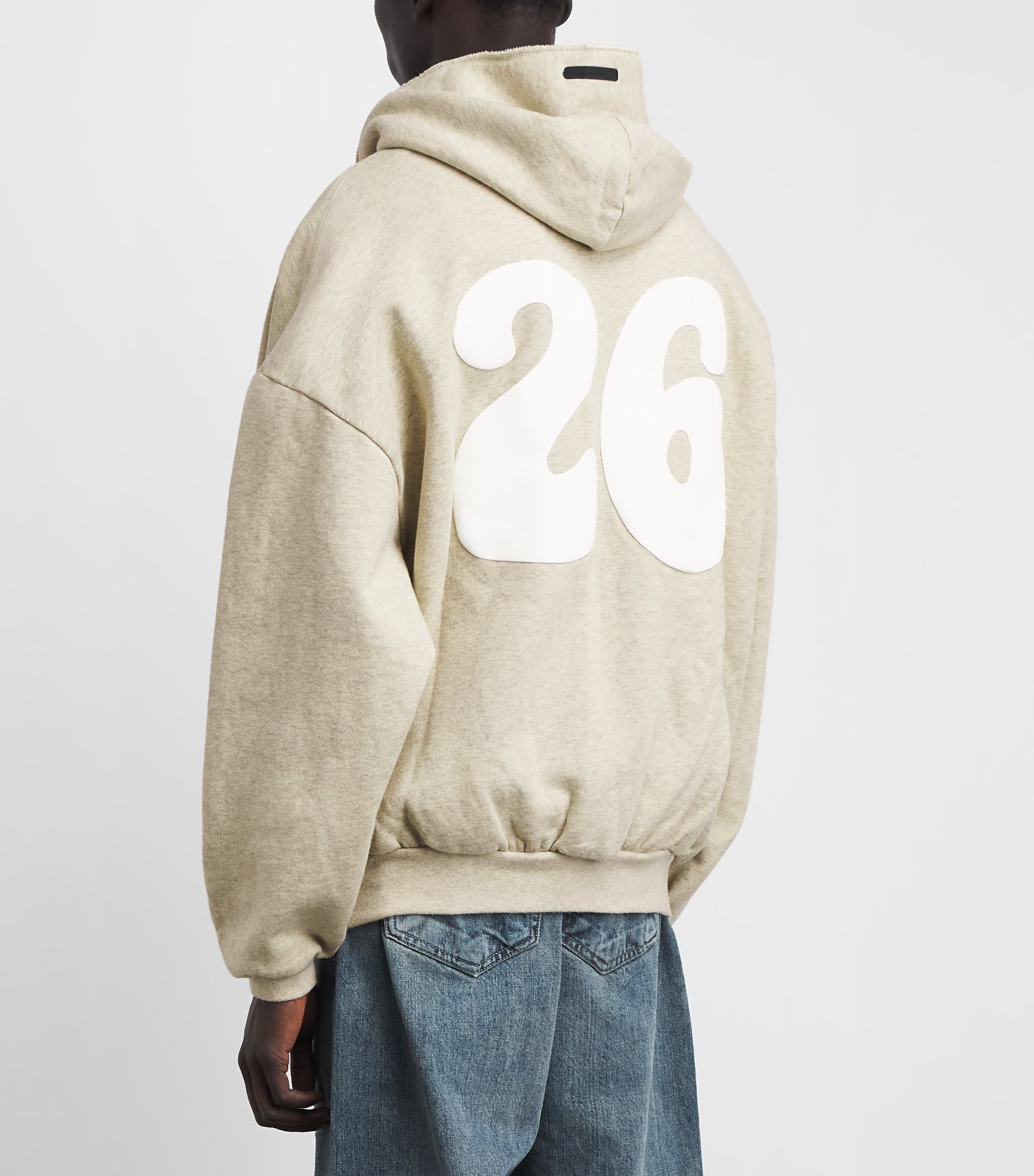FEAR OF GOD ESSENTIALS Mens Cotton ‘90s Hoodie Wshd Vnla Hther Image 5