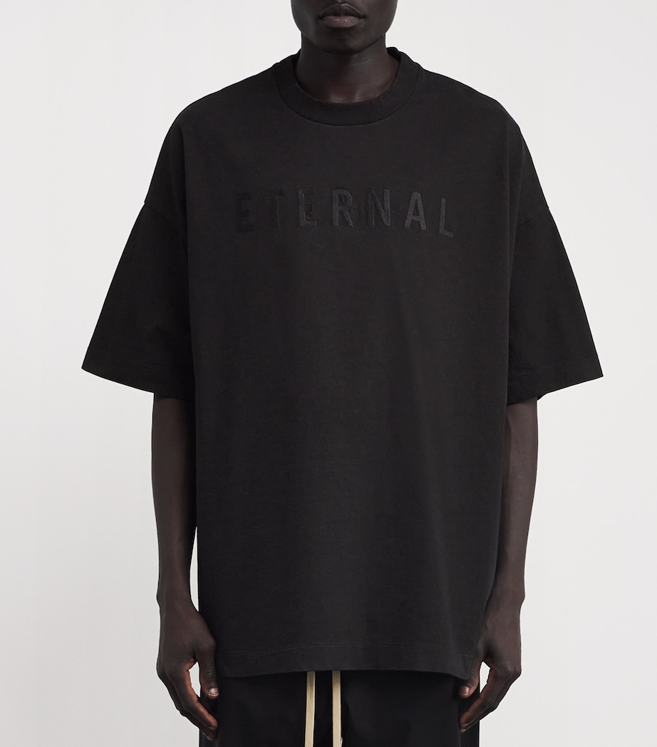 Fear Of God Mens Cotton Oversized Eternal T-Shirt Black Image 3