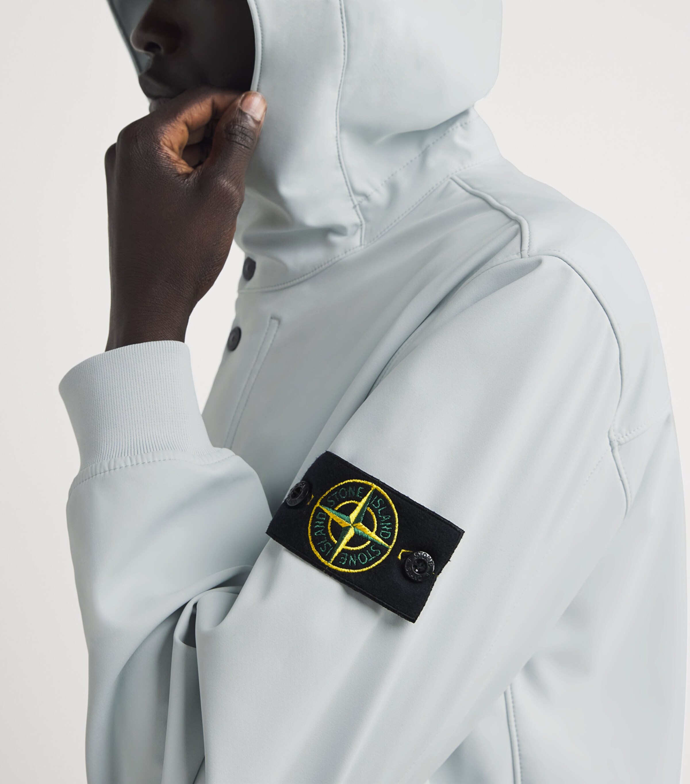 Stone Island Mens Softshell Hooded Parka Image 3
