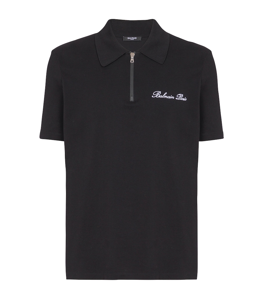 Embroidered Logo Polo Shirt EAB NOIR/BLANC Image 1