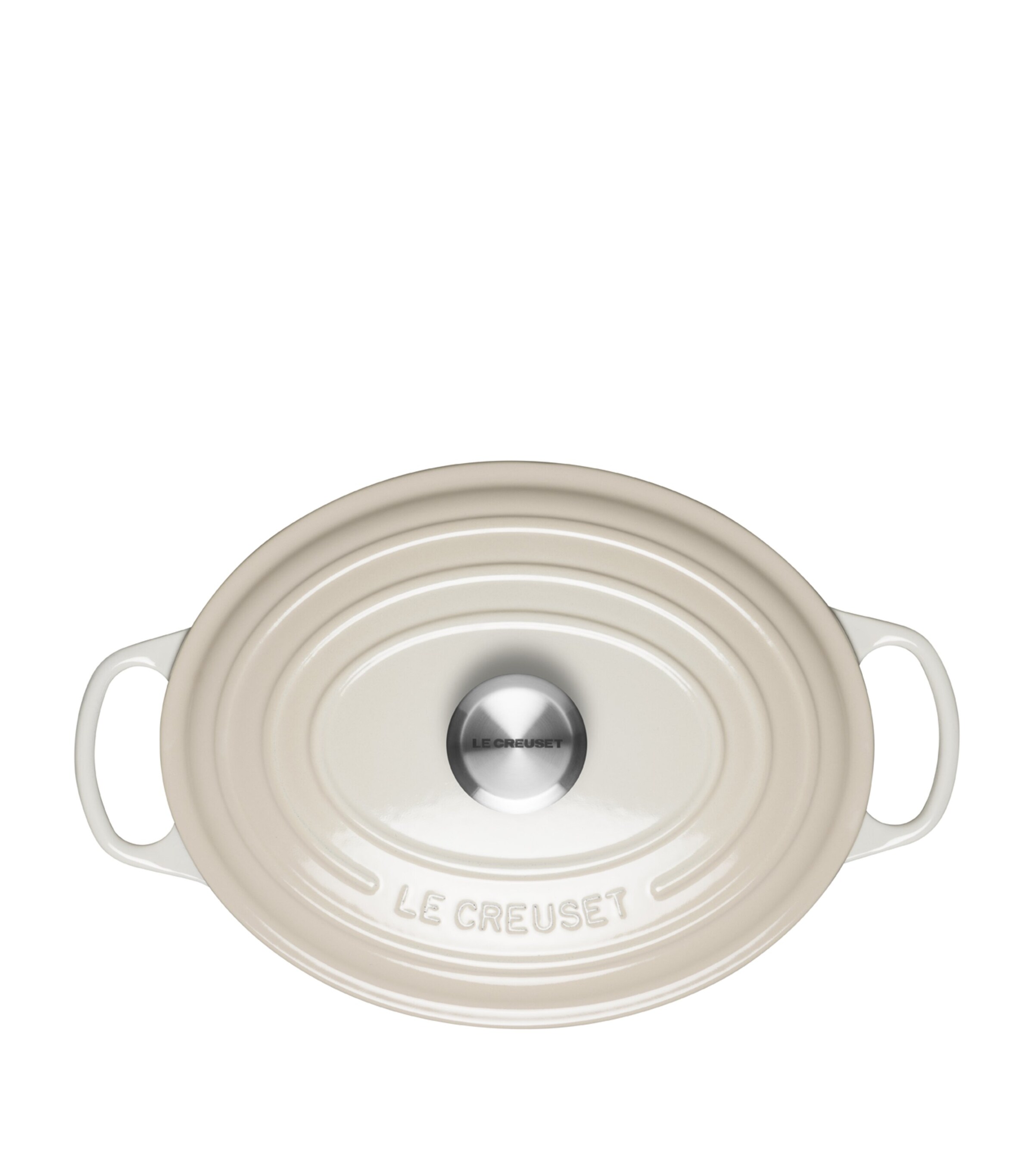 Cast Iron Oval Casserole Dish (29cm) MERINGUE Image 5