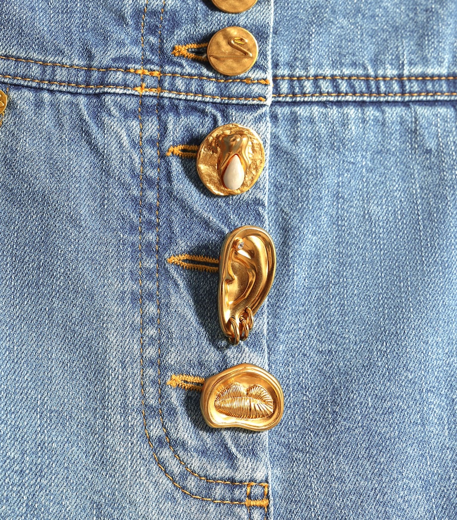 Denim Mini Skirt 700 BLUE Image 6