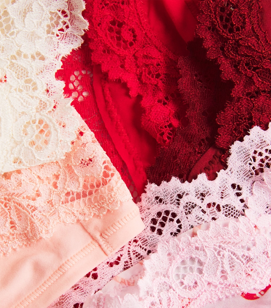 Fits Everybody Lace Thong (Pack of 5) CANDY HEART MULTI Image 4