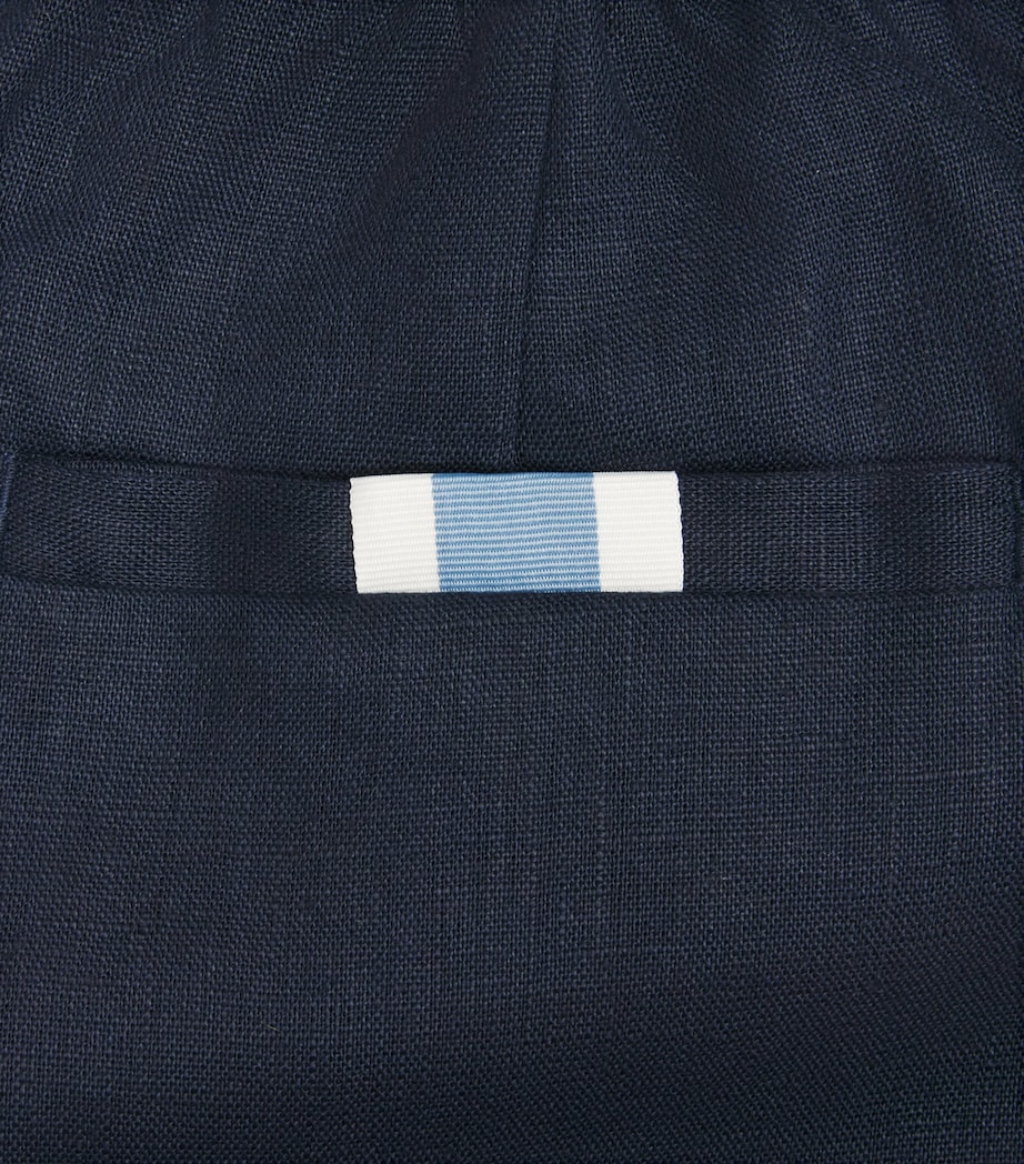CHÉ Mens Linen Avila Straight Trousers Navy Image 6