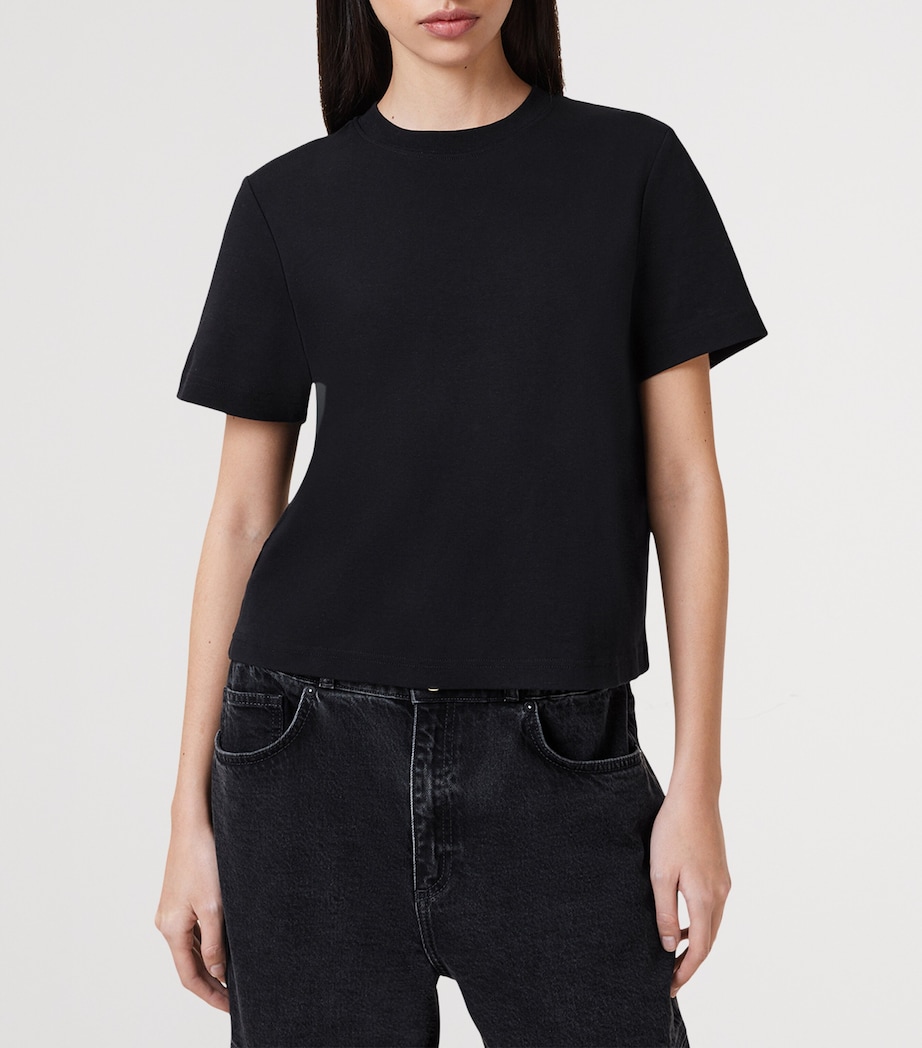 AllSaints Womens Organic Cotton Lisa T-Shirt Black Image 2