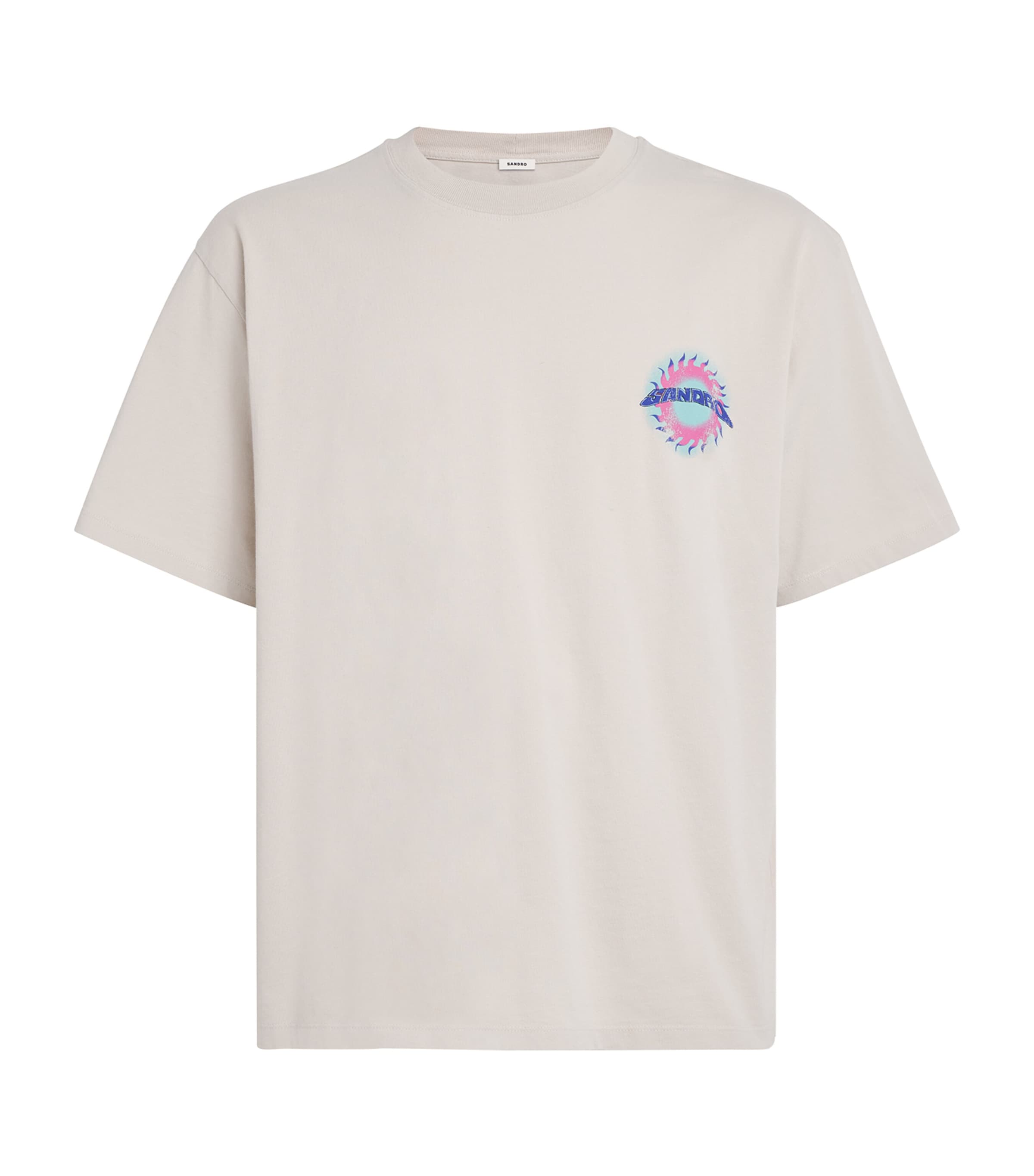 Sandro Paris Cotton Surf Sun Graphic T-Shirt | Men Clothing | T-Shirts | Printed T-Shirts | Designers | Sandro Paris | 5221