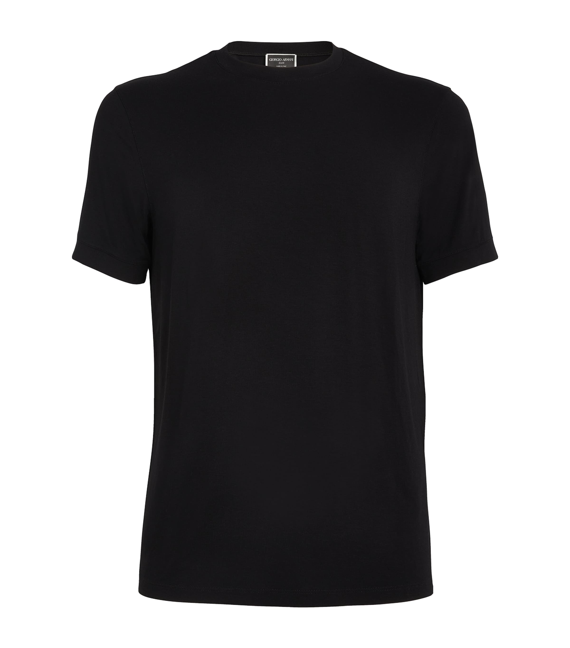 Shop Giorgio Armani Crew-neck T-shirt In Black