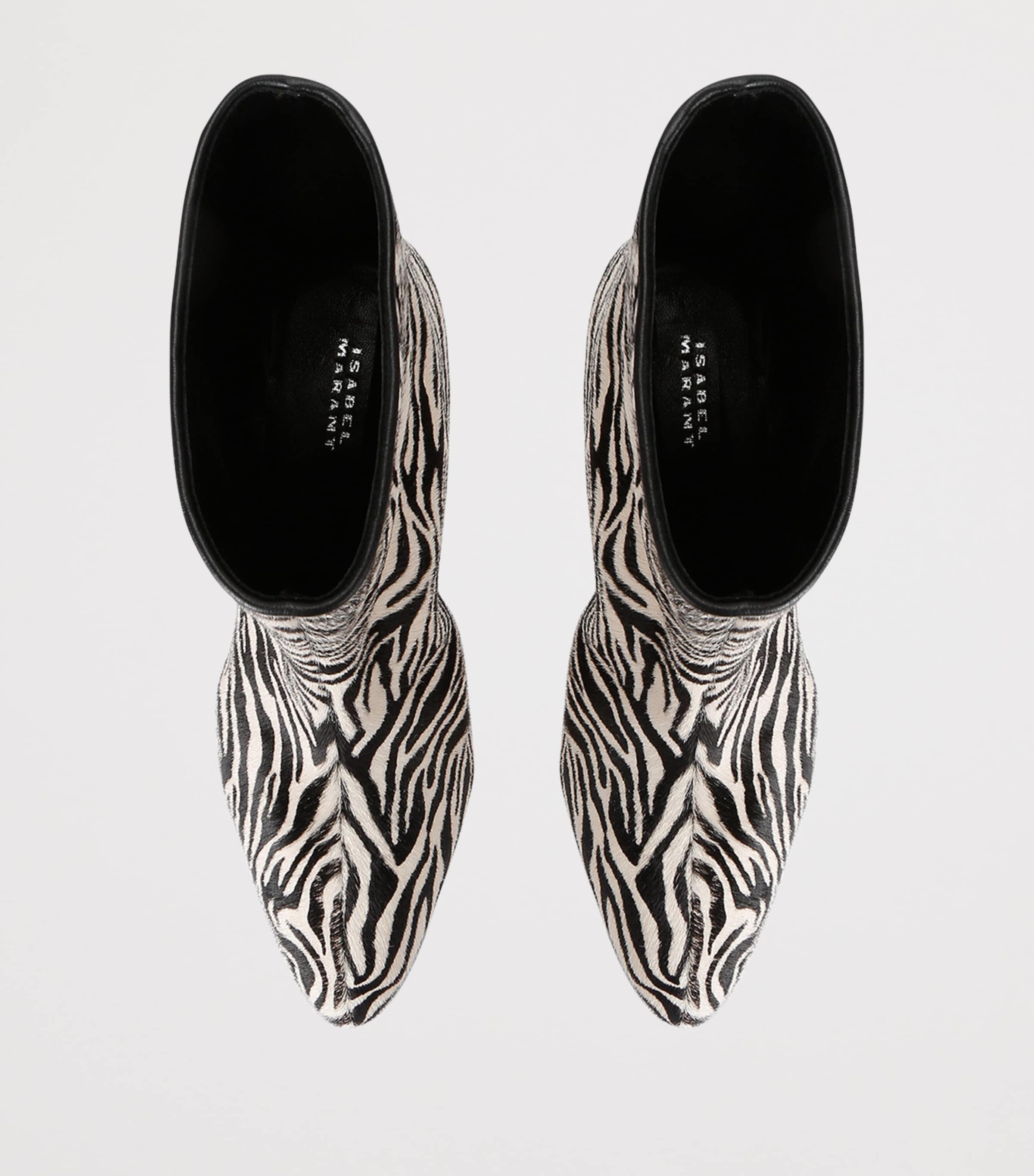 Isabel Marant Leather Jiry Ankle Boots 55 Blk/white Image 3