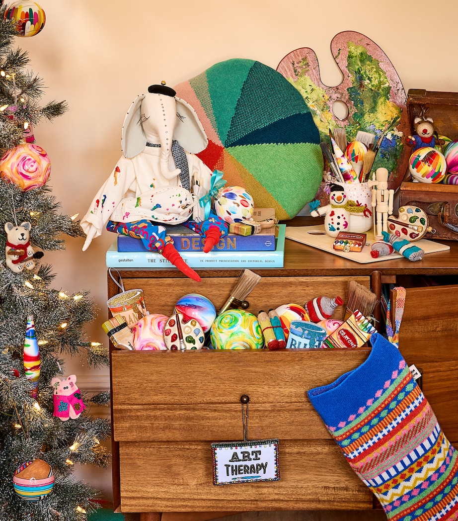 Paint Brush Tree Decoration FUSHIA/BROWN Image 3