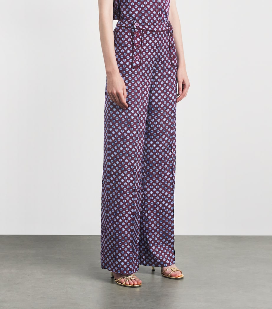 Claudie Pierlot Womens Satin Printed Shirt Burgundy Print Image 4