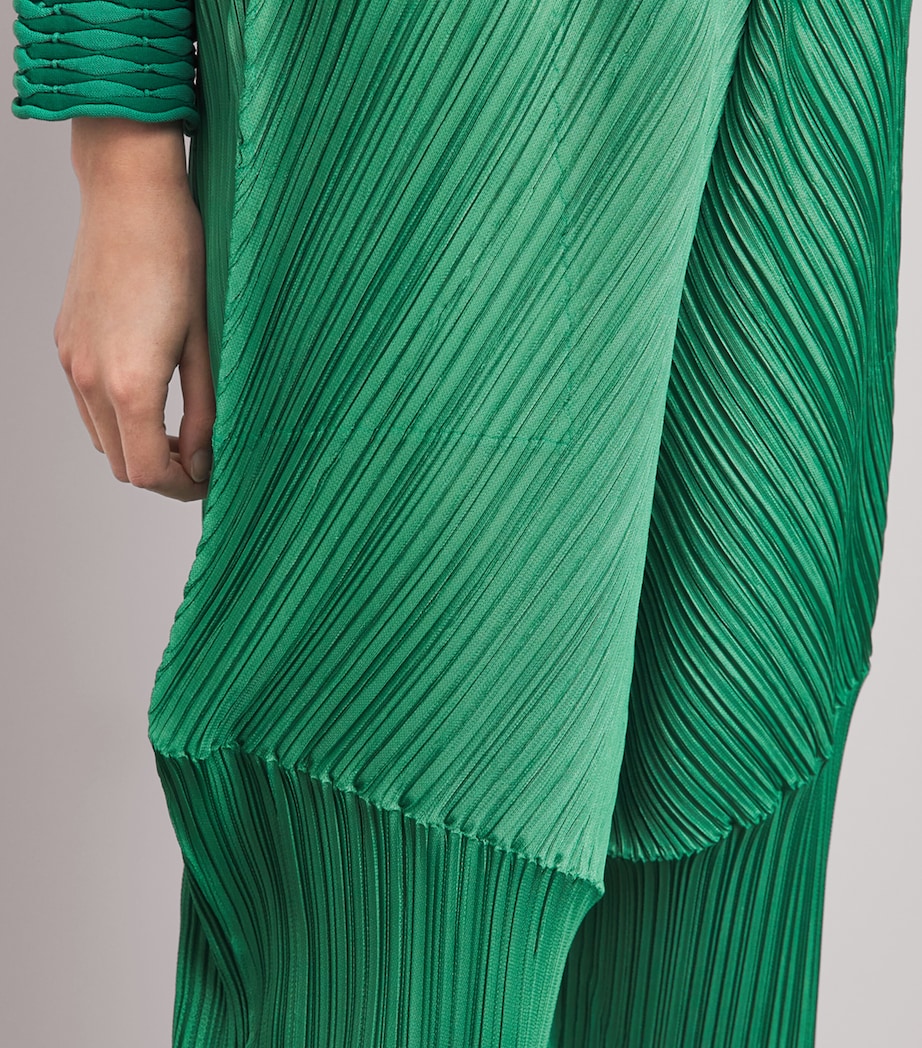 Pleats Please Issey Miyake Womens Thicker Bottoms 2 Trousers Grass Green Image 3