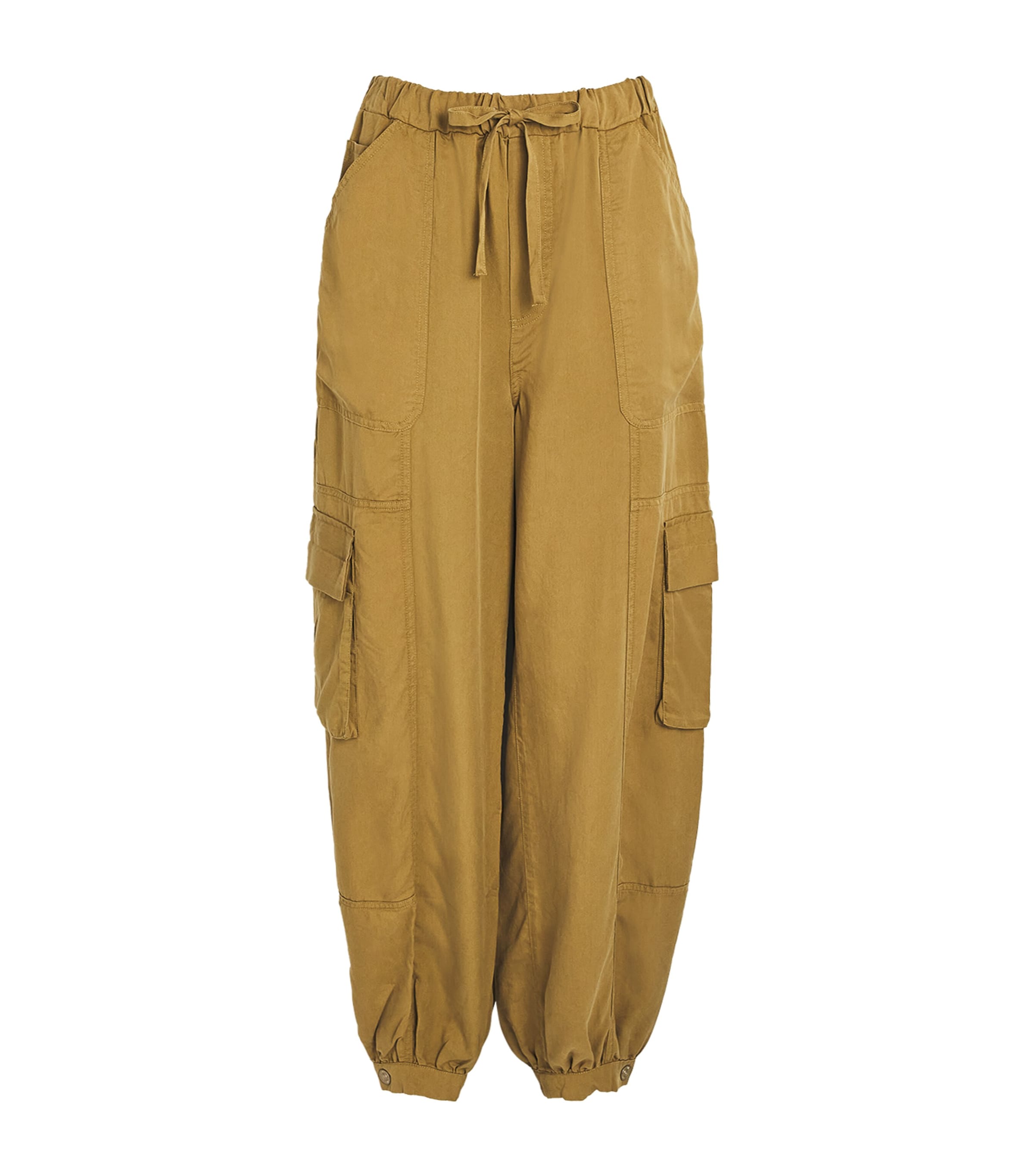 Shop Mother Curbside Cargo Quickie Cinch Trousers In Brown