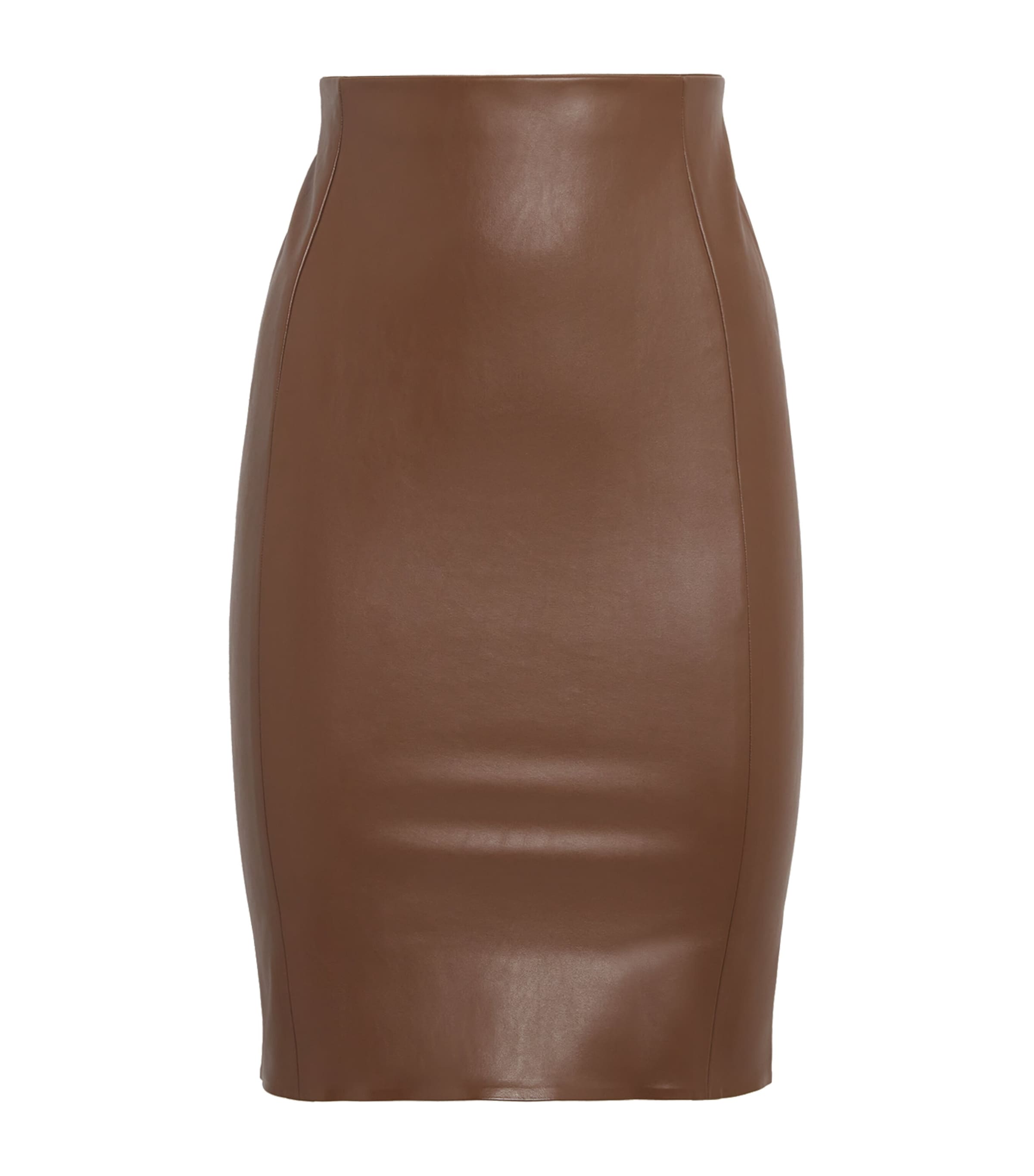 Wolford Faux Leather Jenna Mini Skirt In Brown
