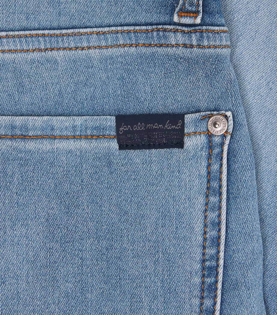 7 For All Mankind Mens Slimmy Jeans Light Blue Image 6