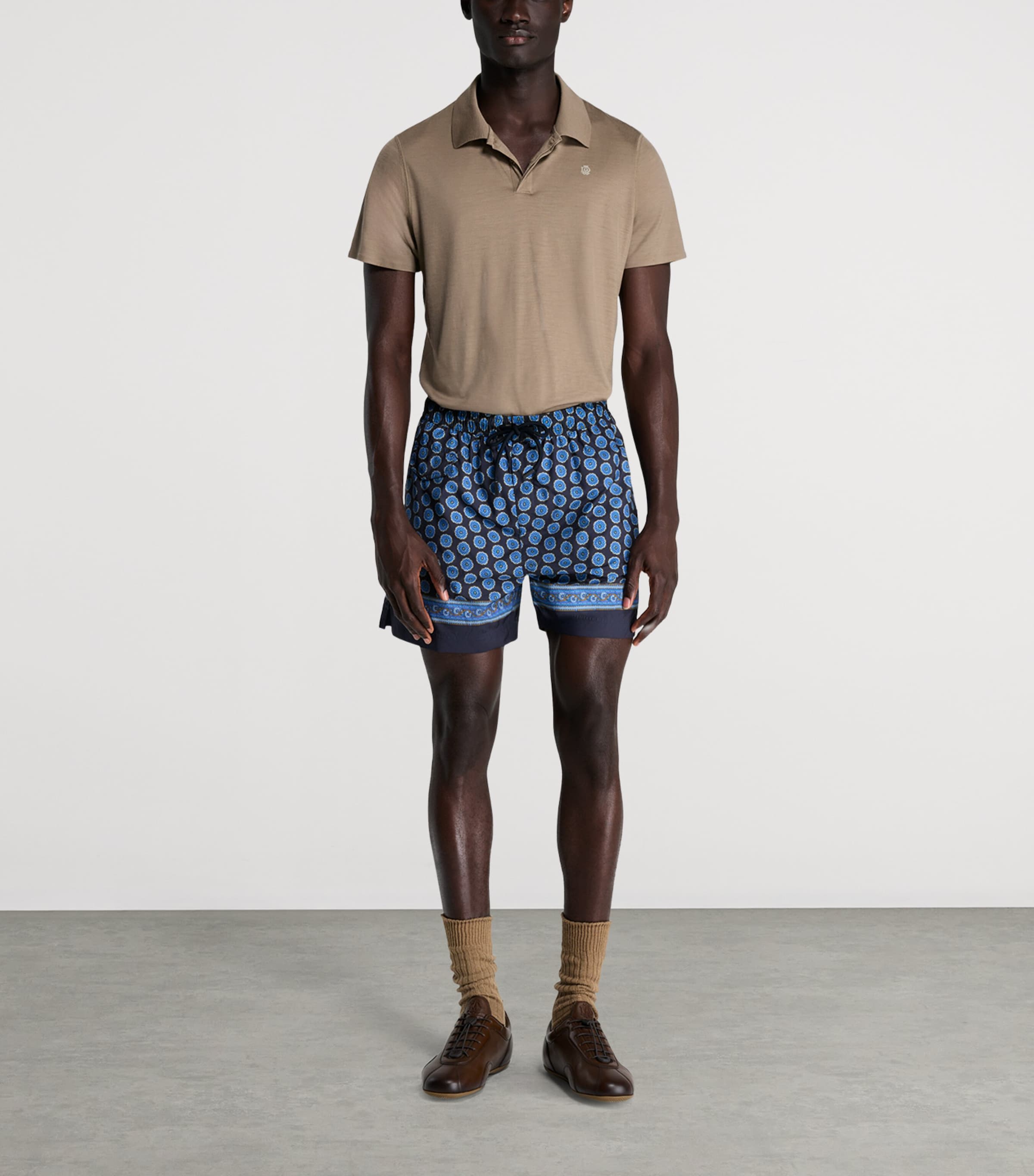 Dunhill Mens Medallion Printed Swim Shorts Image 2